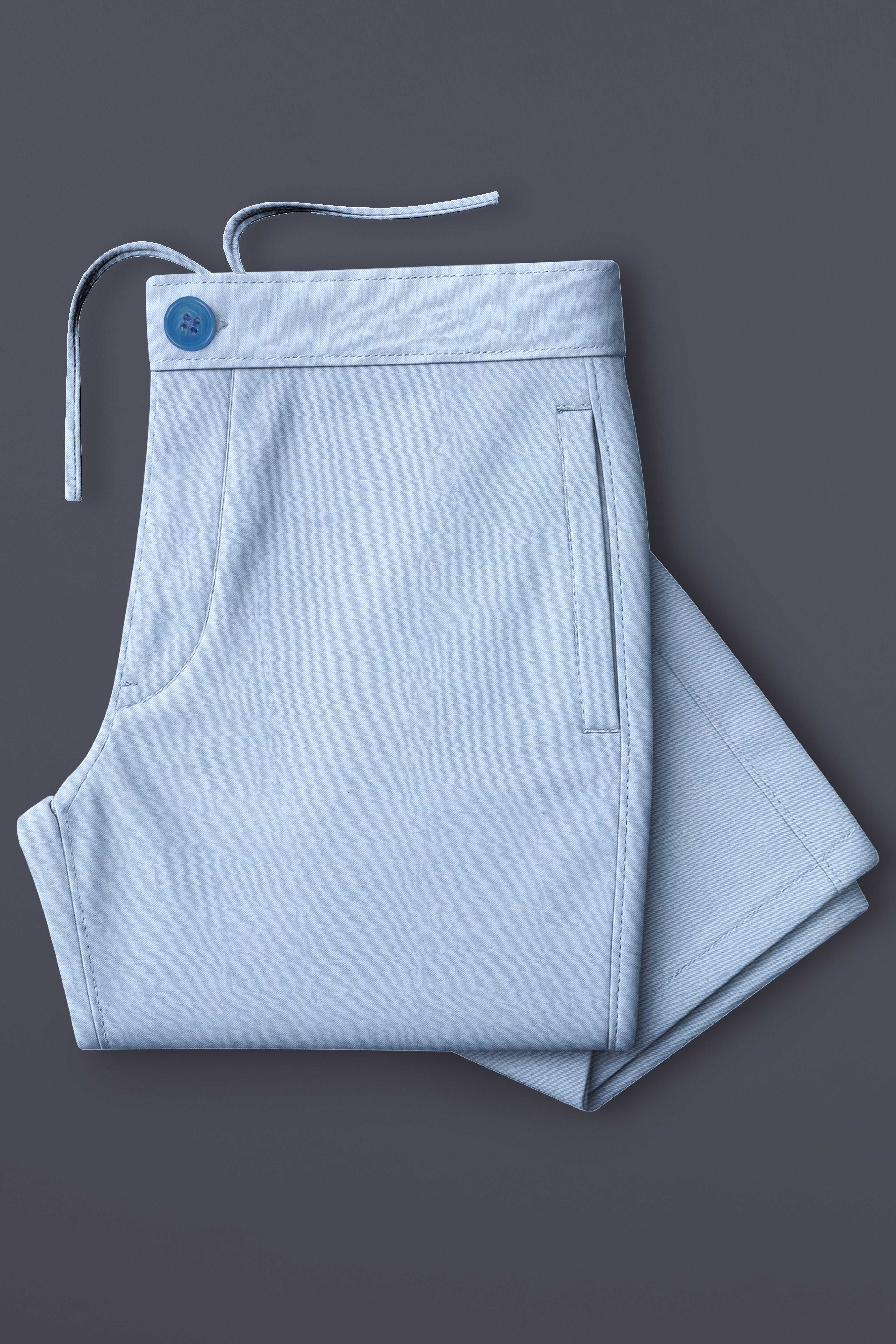 Ossira-Spindle Blue Dobby Textured Premium Cotton Lounge Pant