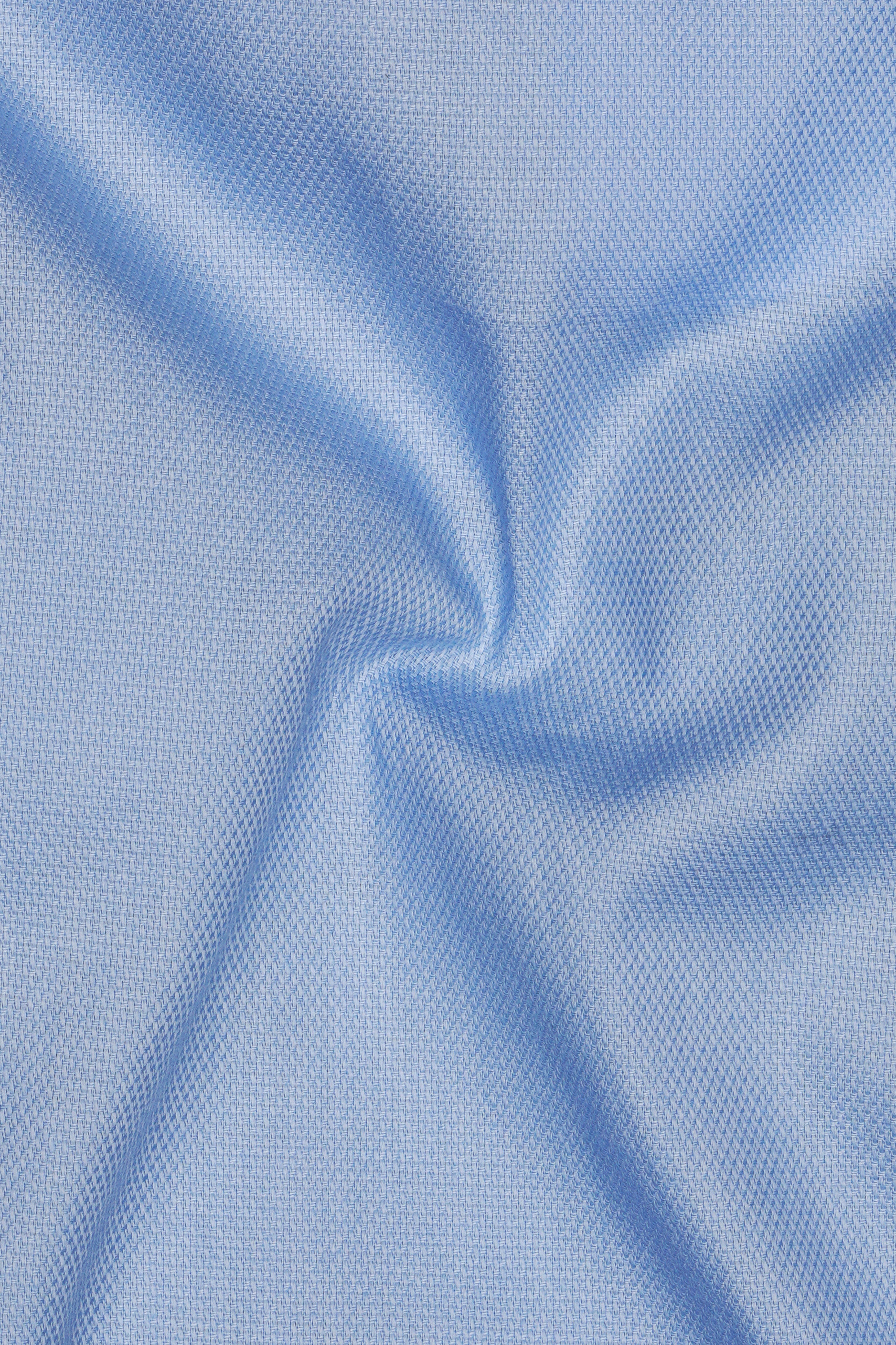 Velistra-Tealish Blue Textured Oxford Super Soft Premium Cotton Lounge Pant