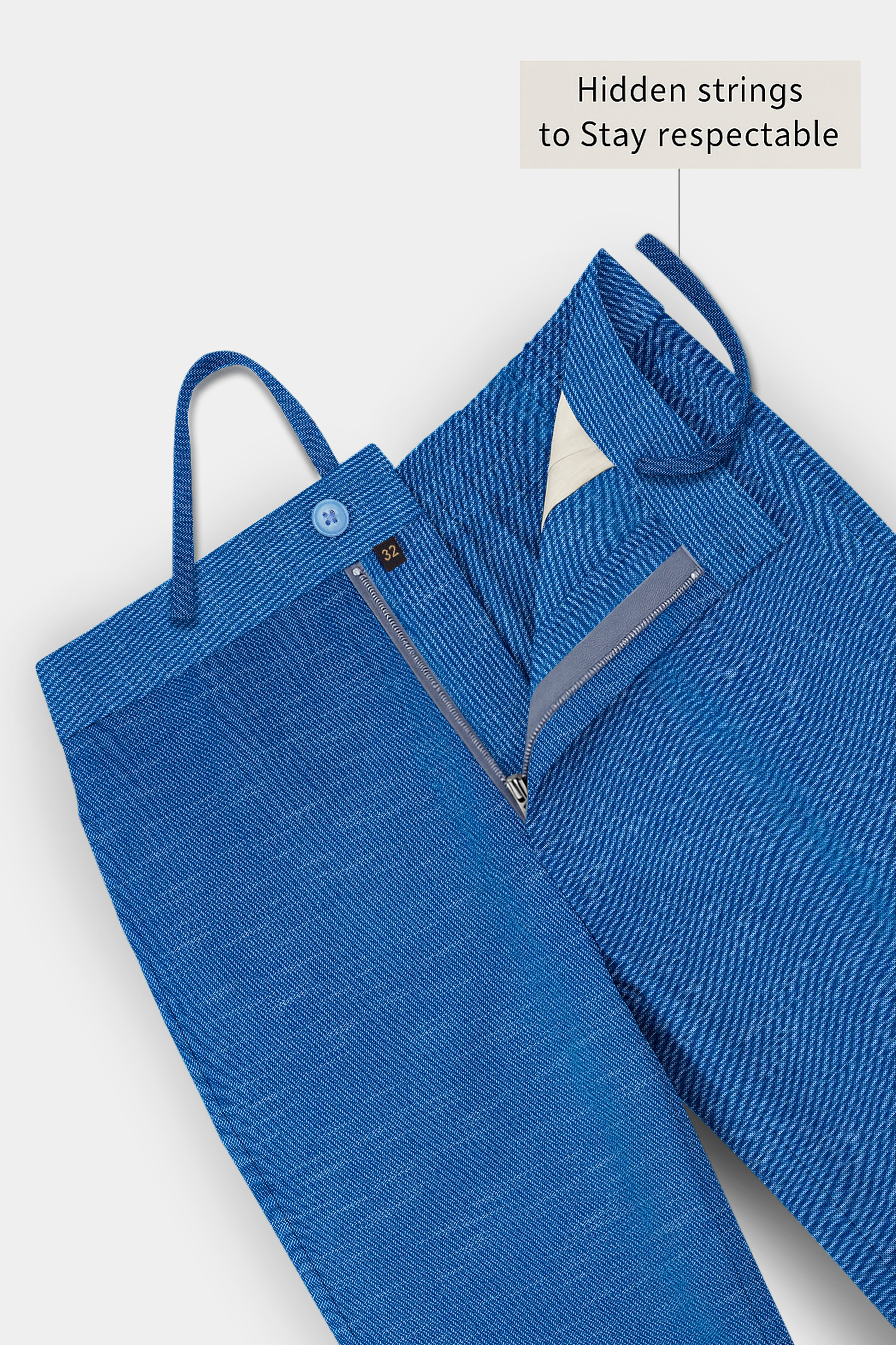 Opulen-Horizon Blue Dobby Textured Premium Cotton Lounge Pant