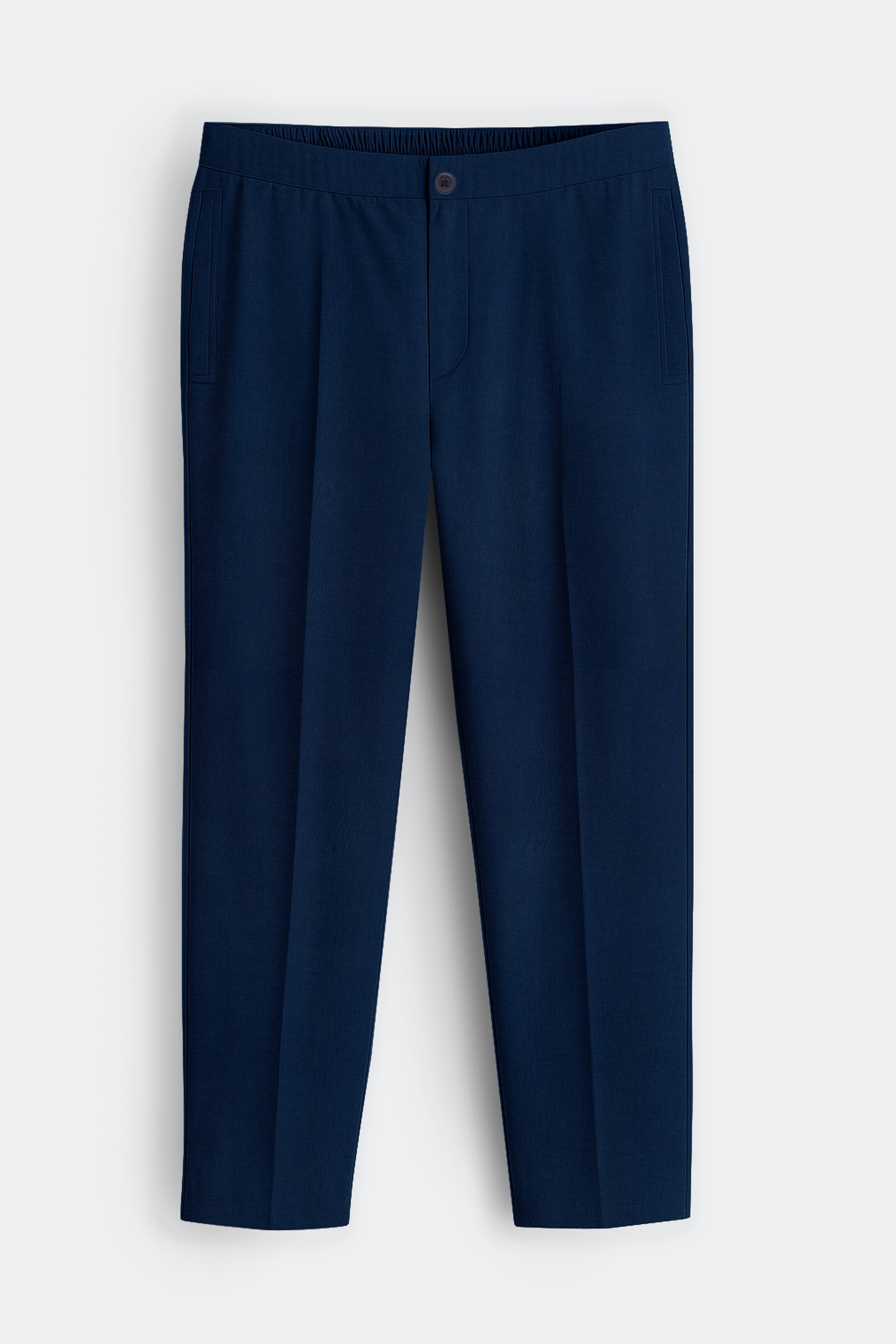Gizora-Firefly Blue Super Soft Poplin Giza Cotton Lounge Pant