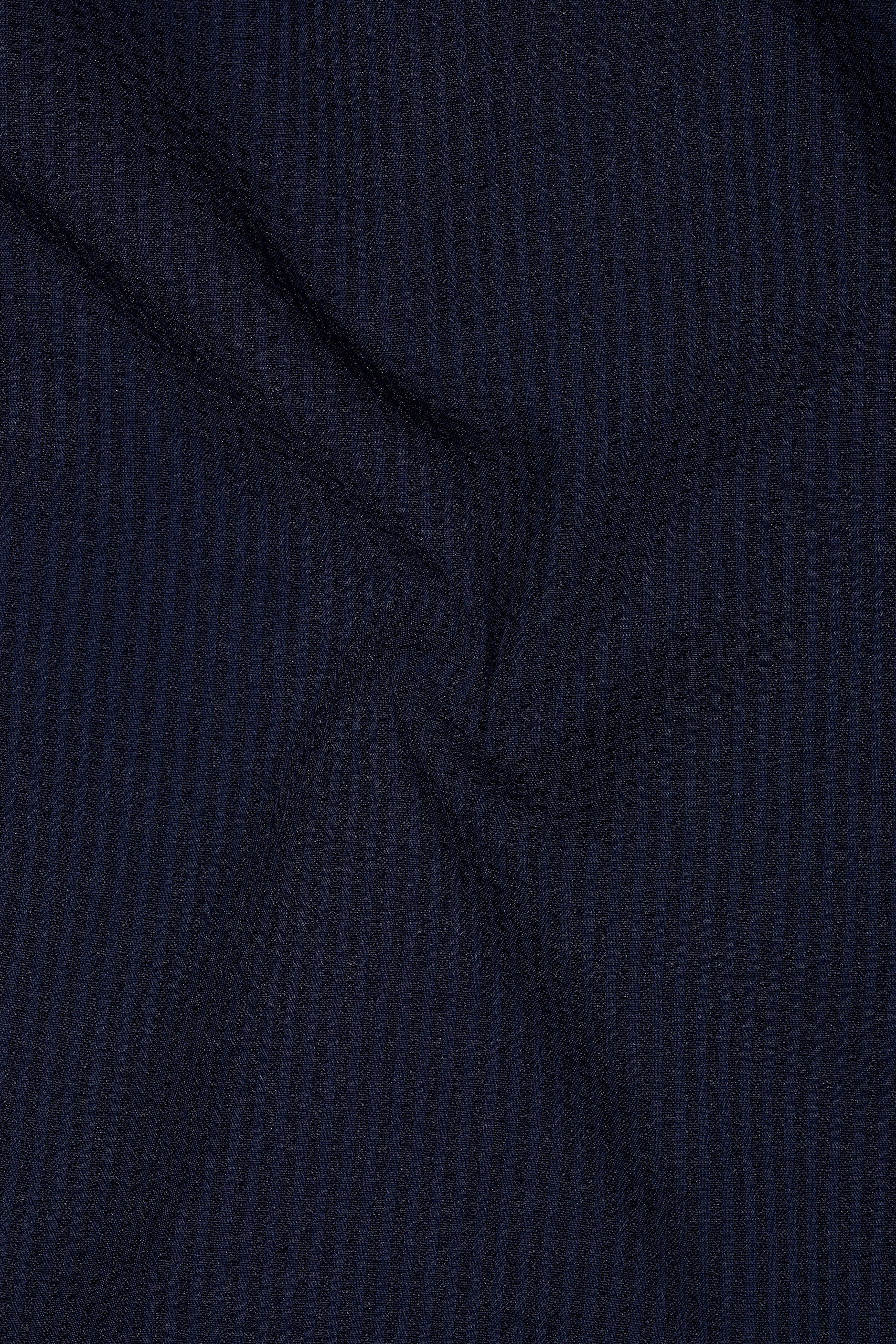 Gizora-Vulcan Blue Striped seersucker Super Soft Giza Cotton Lounge Pant