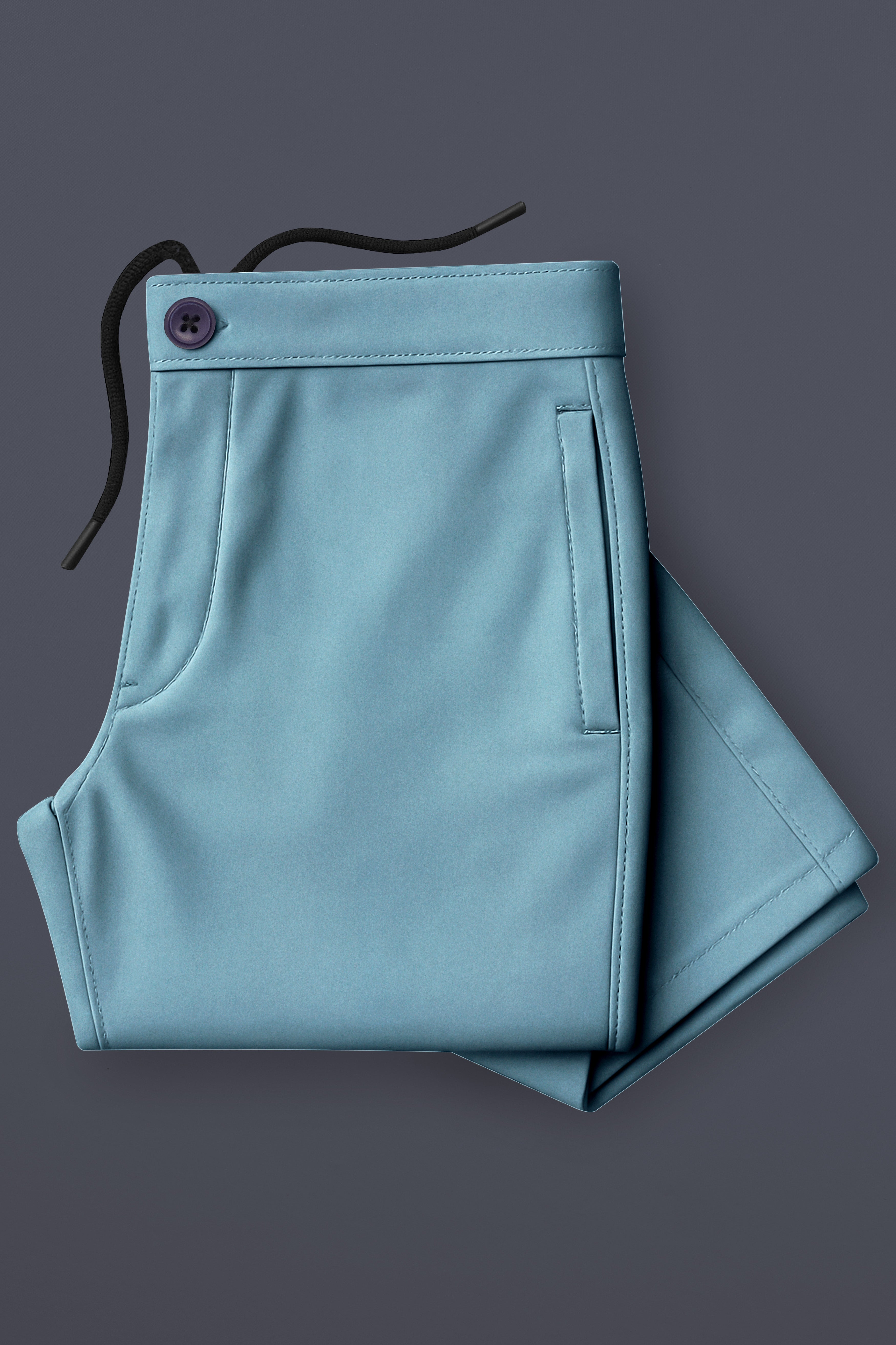 Lumivra-Gothic Blue Super Soft Poplin Giza Cotton Lounge Pant