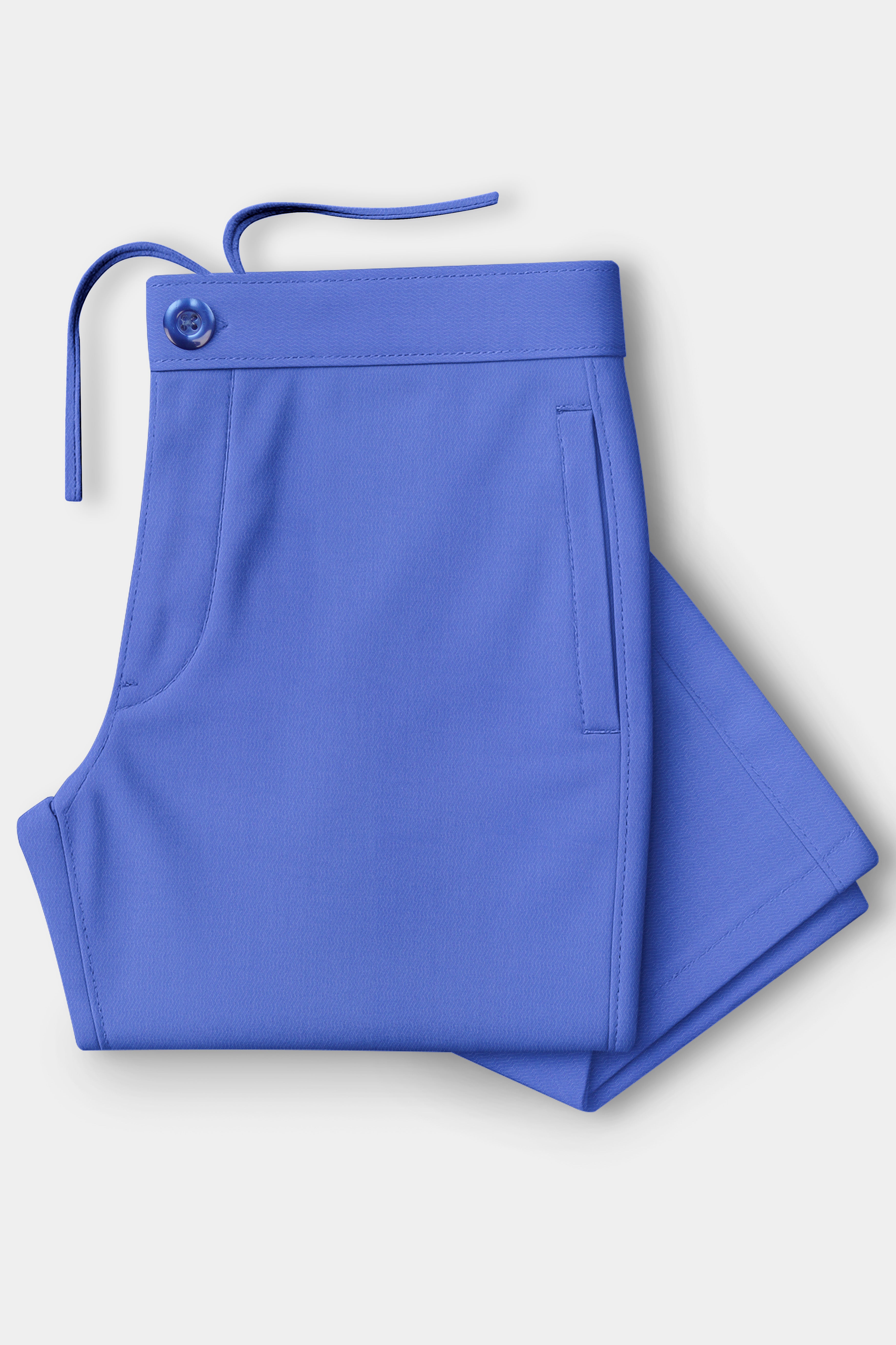 Bluviro-Tufts Blue Zig-Zag Weave Dobby Textured Premium Cotton Lounge Pant