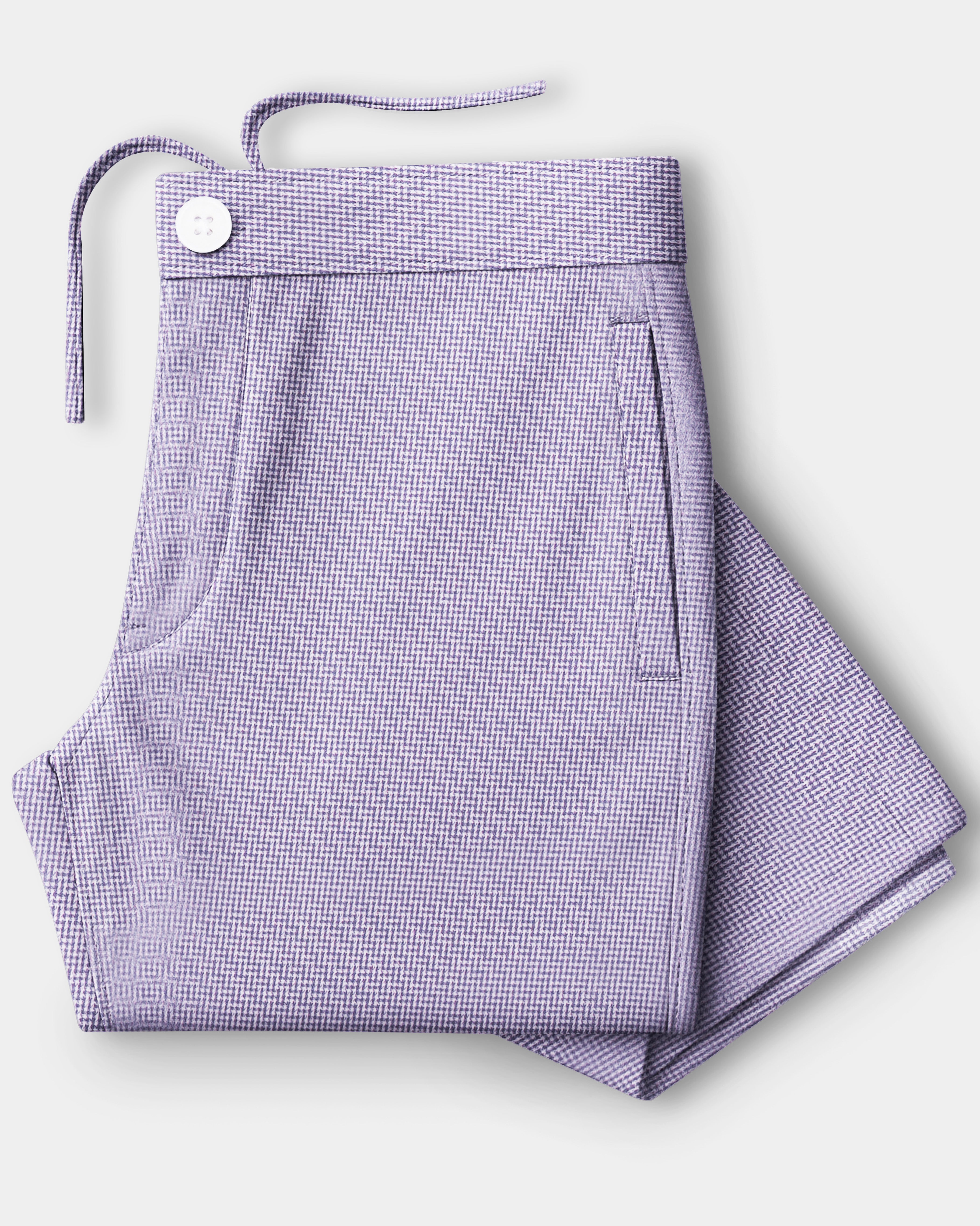 Gridora-Raven Purple Grid Dobby Textured Premium Cotton Lounge Pant