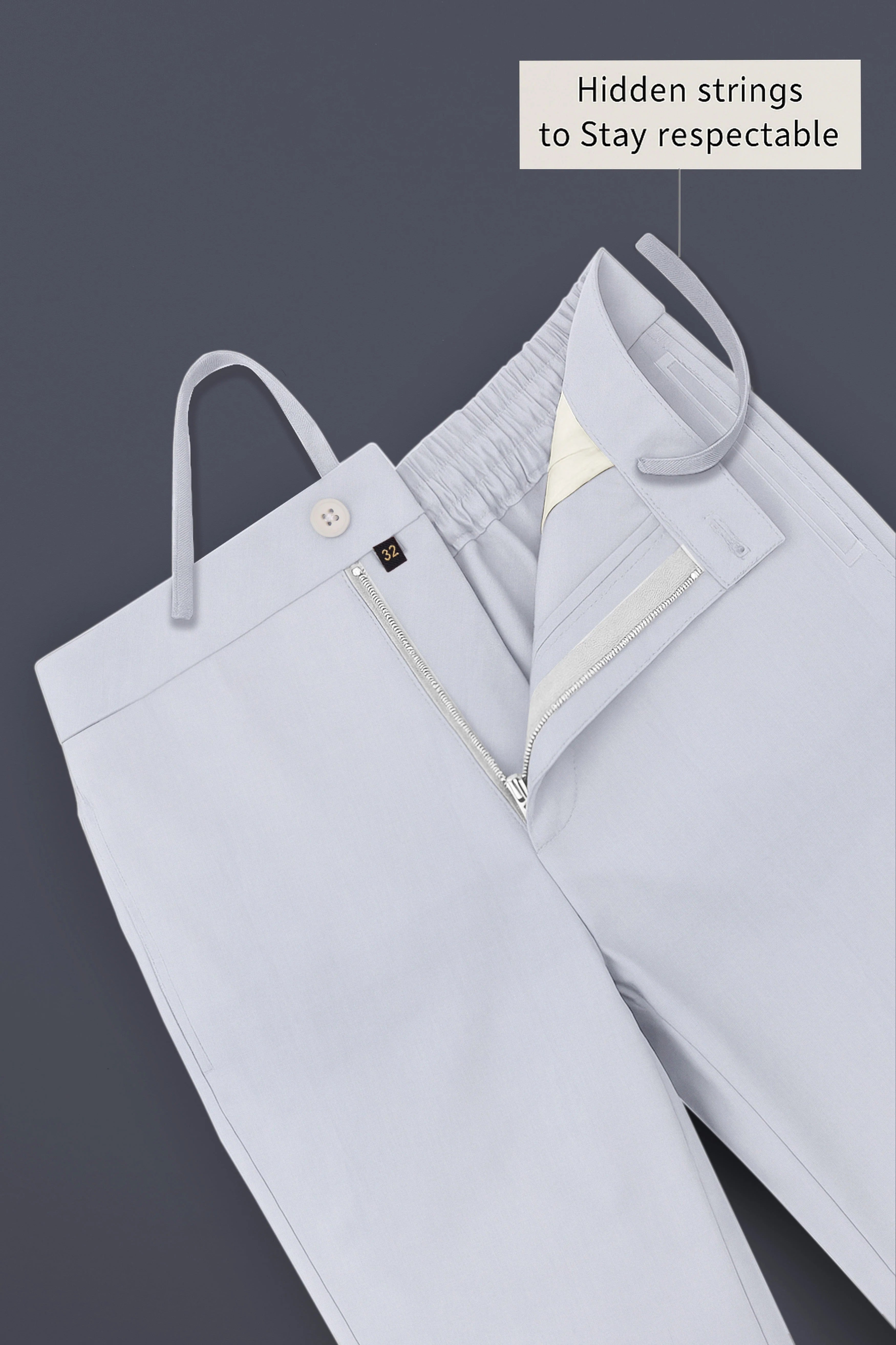 Grivra-Aluminium Gray Super Soft Chambray Premium Cotton Lounge Pant