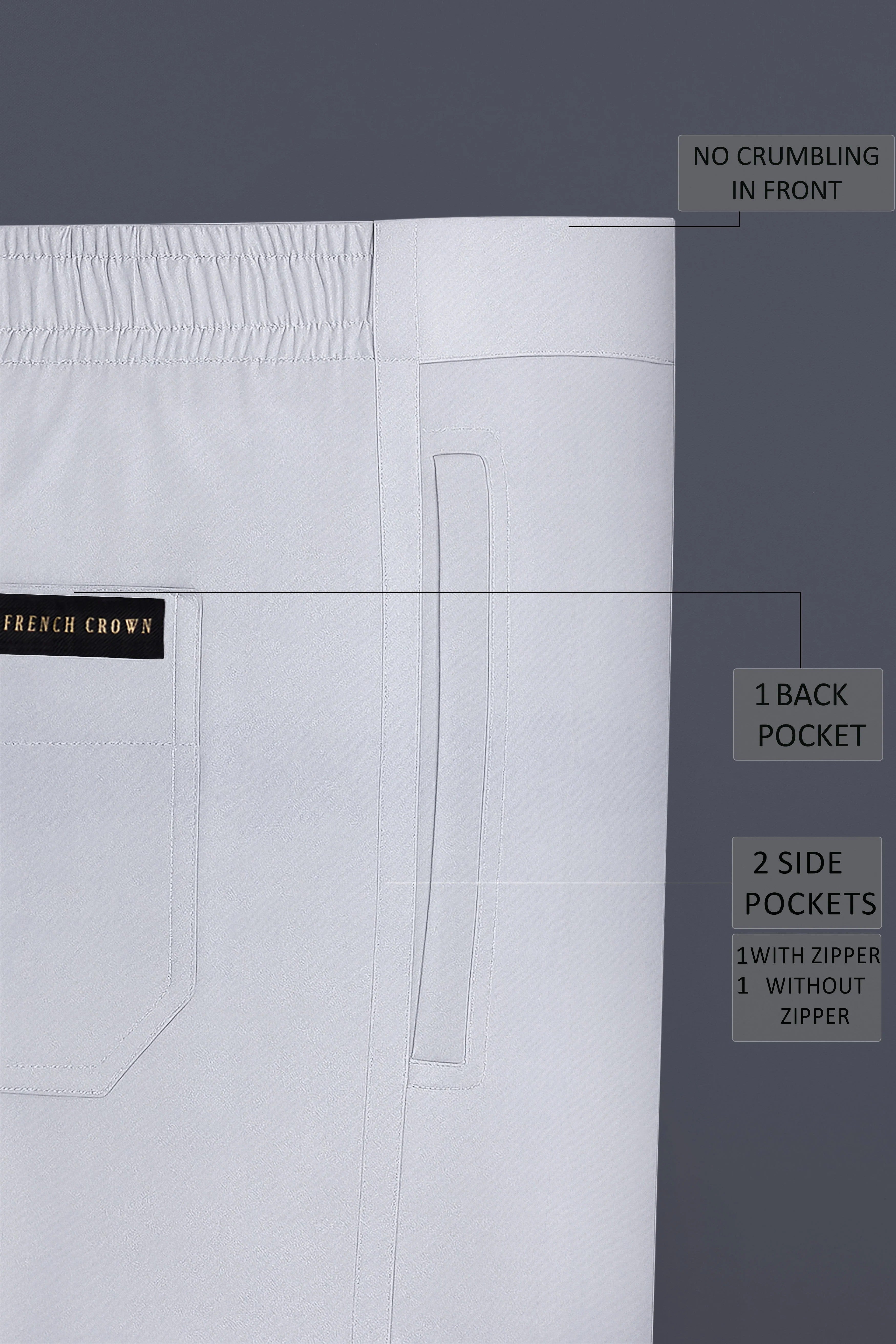 Grivra-Aluminium Gray Super Soft Chambray Premium Cotton Lounge Pant