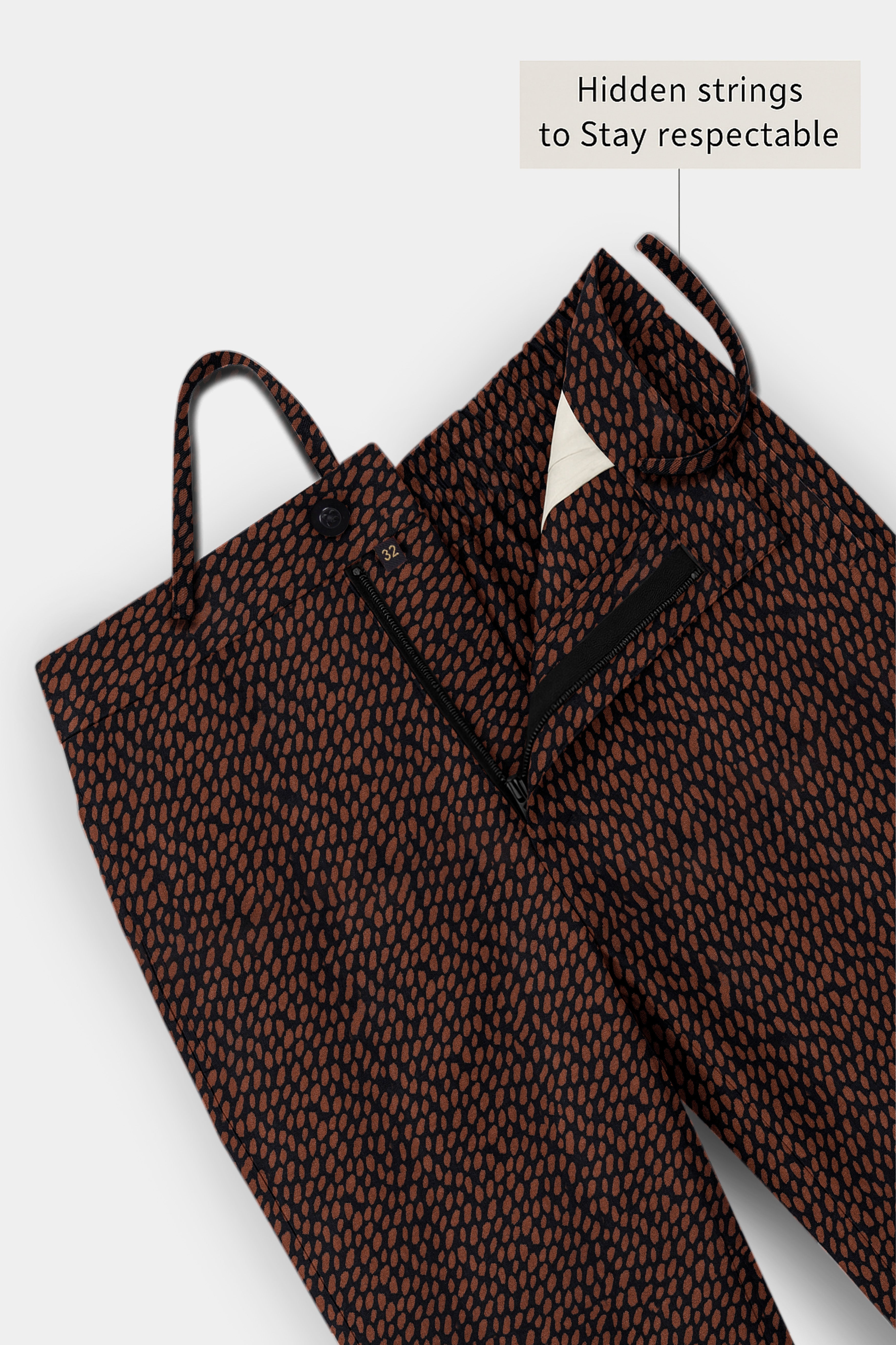 Leovira-Bistre Brown Leopard Pebble Printed Super Soft Premium Tencel Cotton Lounge Pant