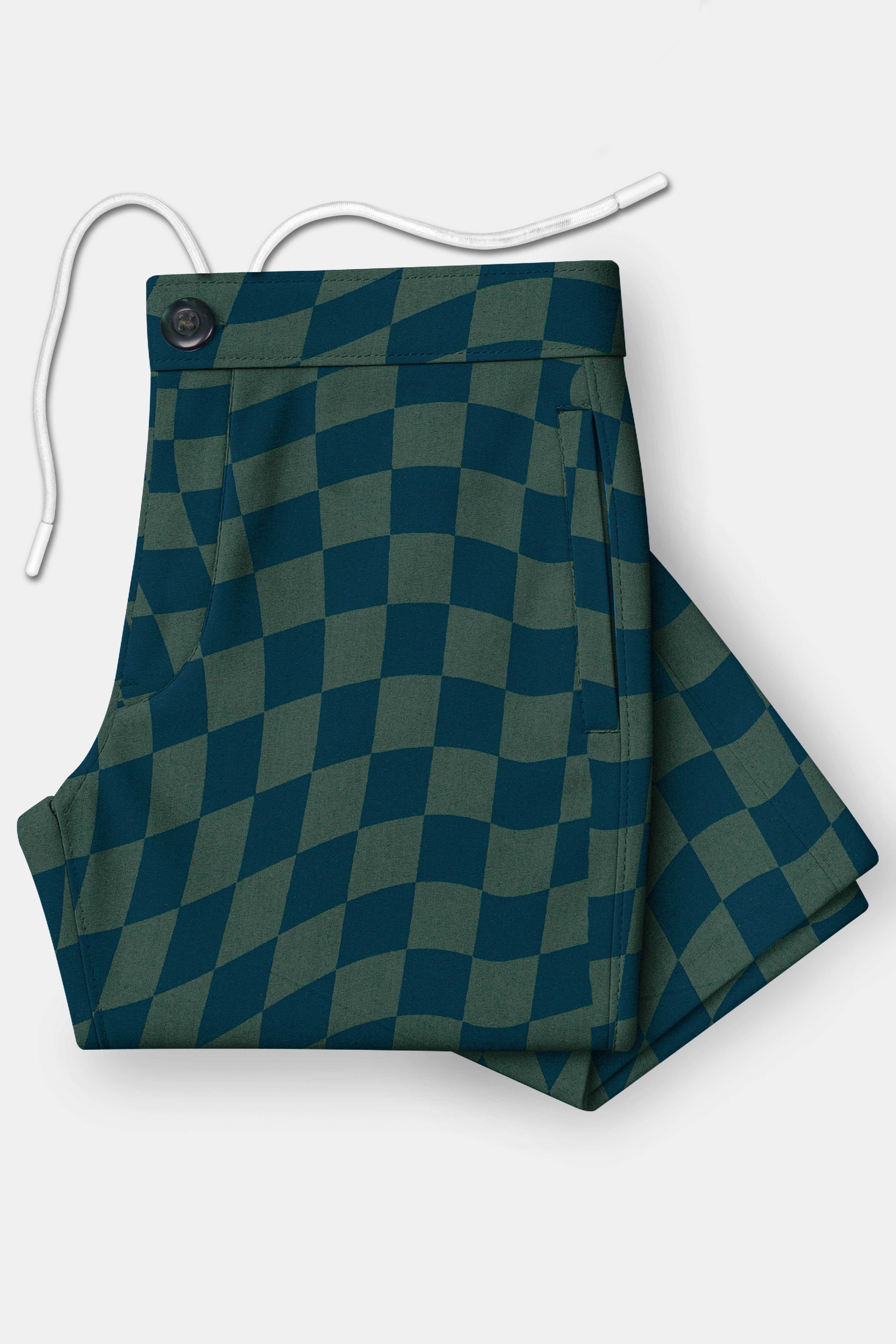 Plaivell-Celtic Green Plaid Super Soft Poplin Giza Cotton Lounge Pant