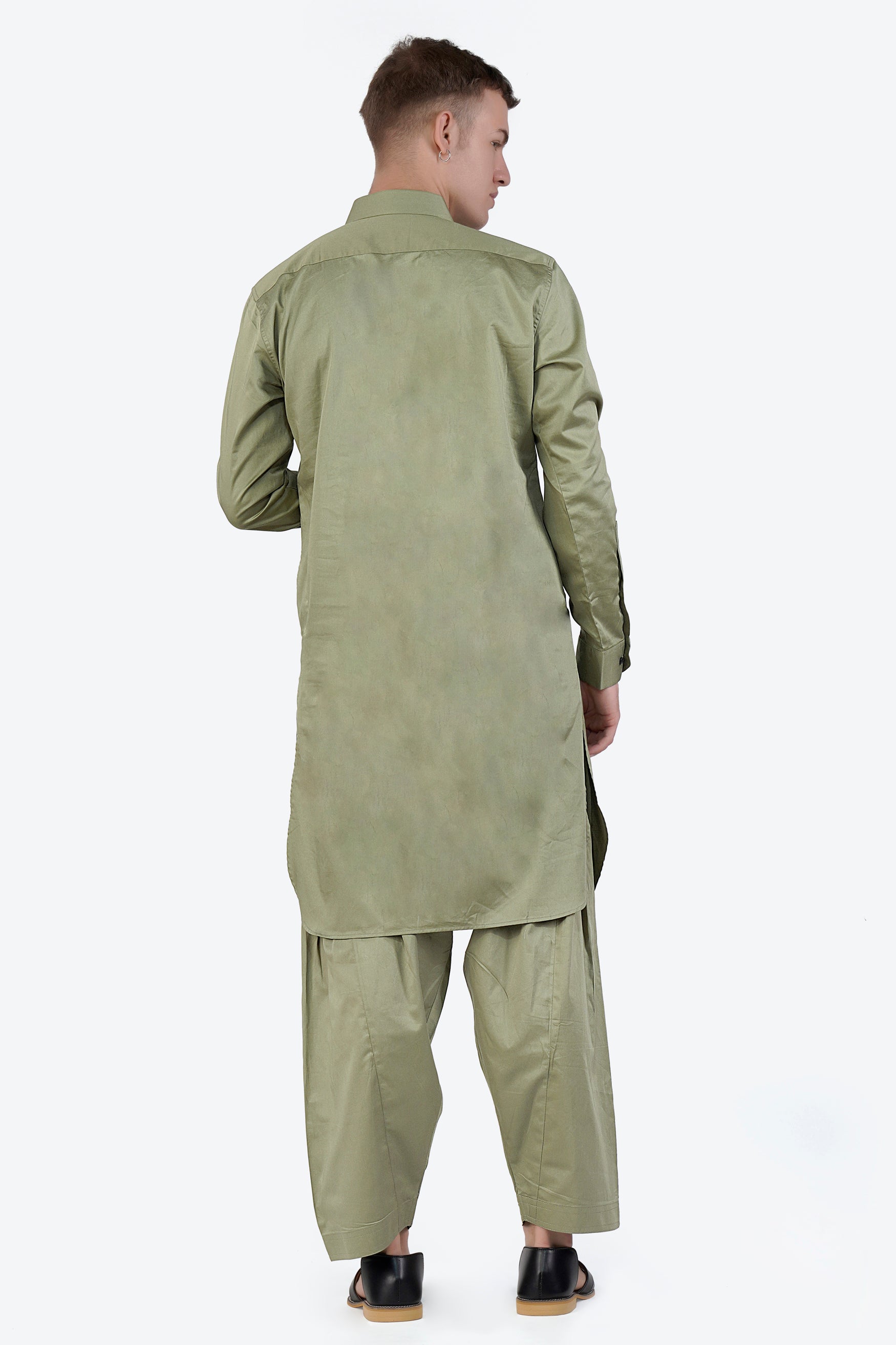 Eagle green Subtle Sheen Super Soft Premium Cotton Pathani