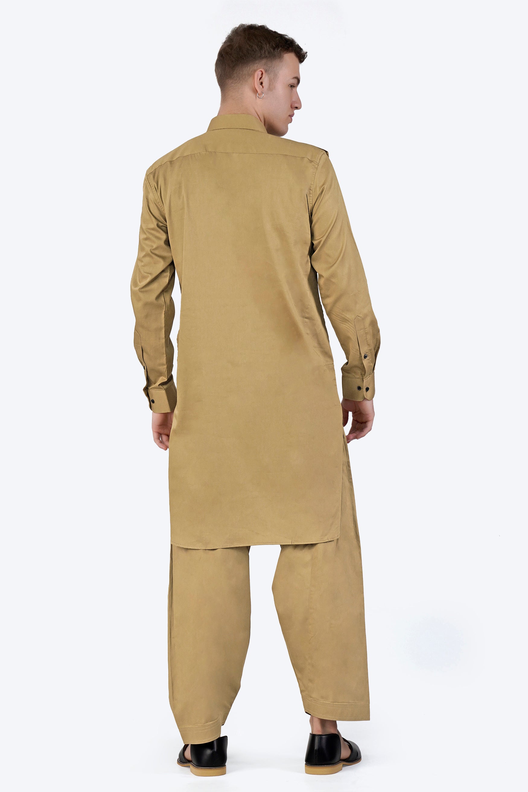 Teak Brown Subtle Sheen Super Soft Premium Cotton Pathani