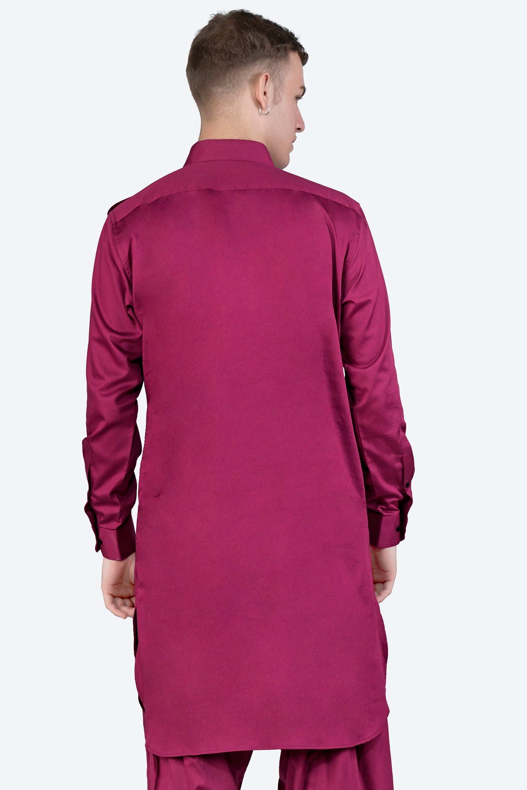 Rouge Pink Subtle Sheen Super Soft Premium Cotton Pathani