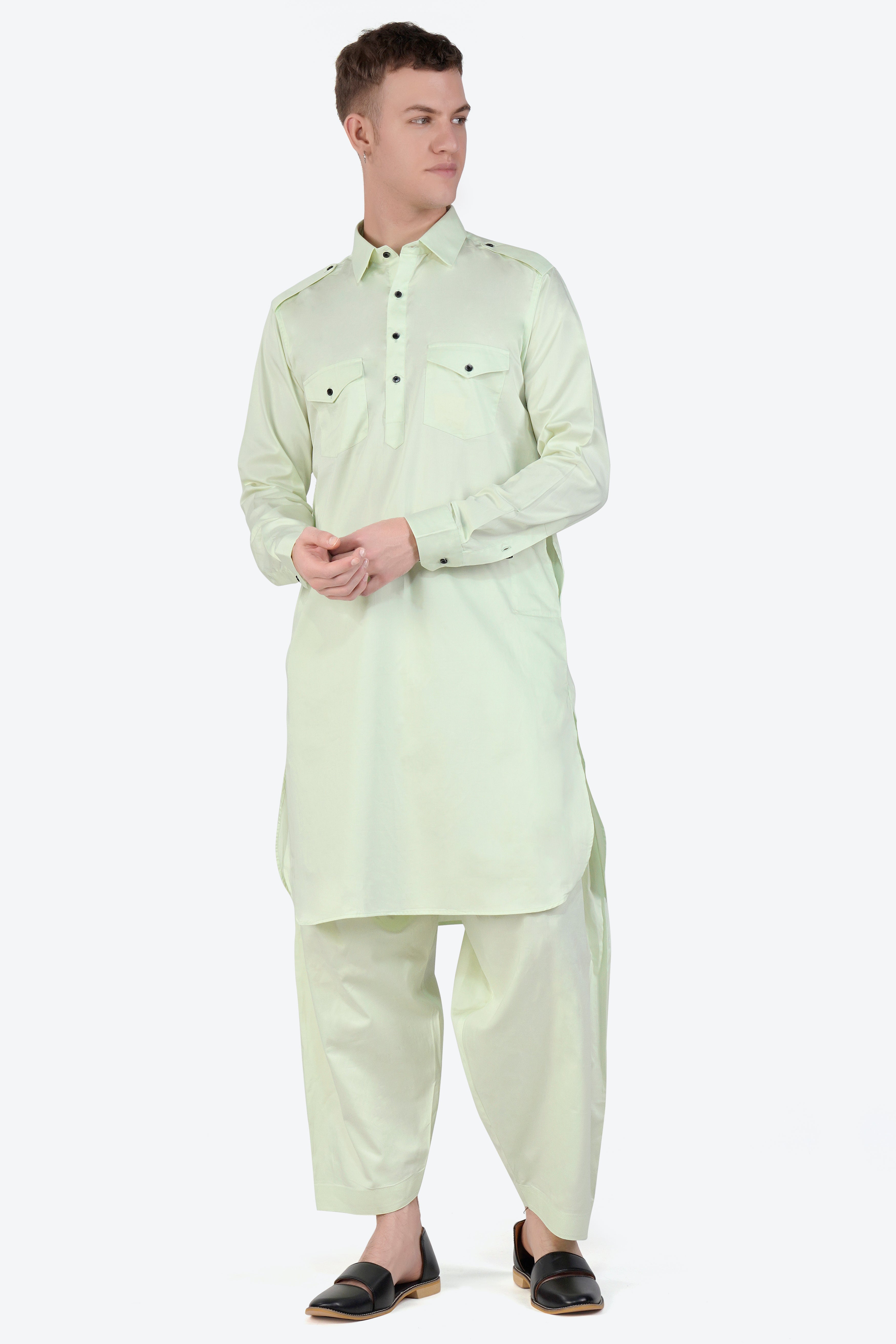 Surf Crest Subtle Sheen Super Soft Premium Cotton Pathani Set