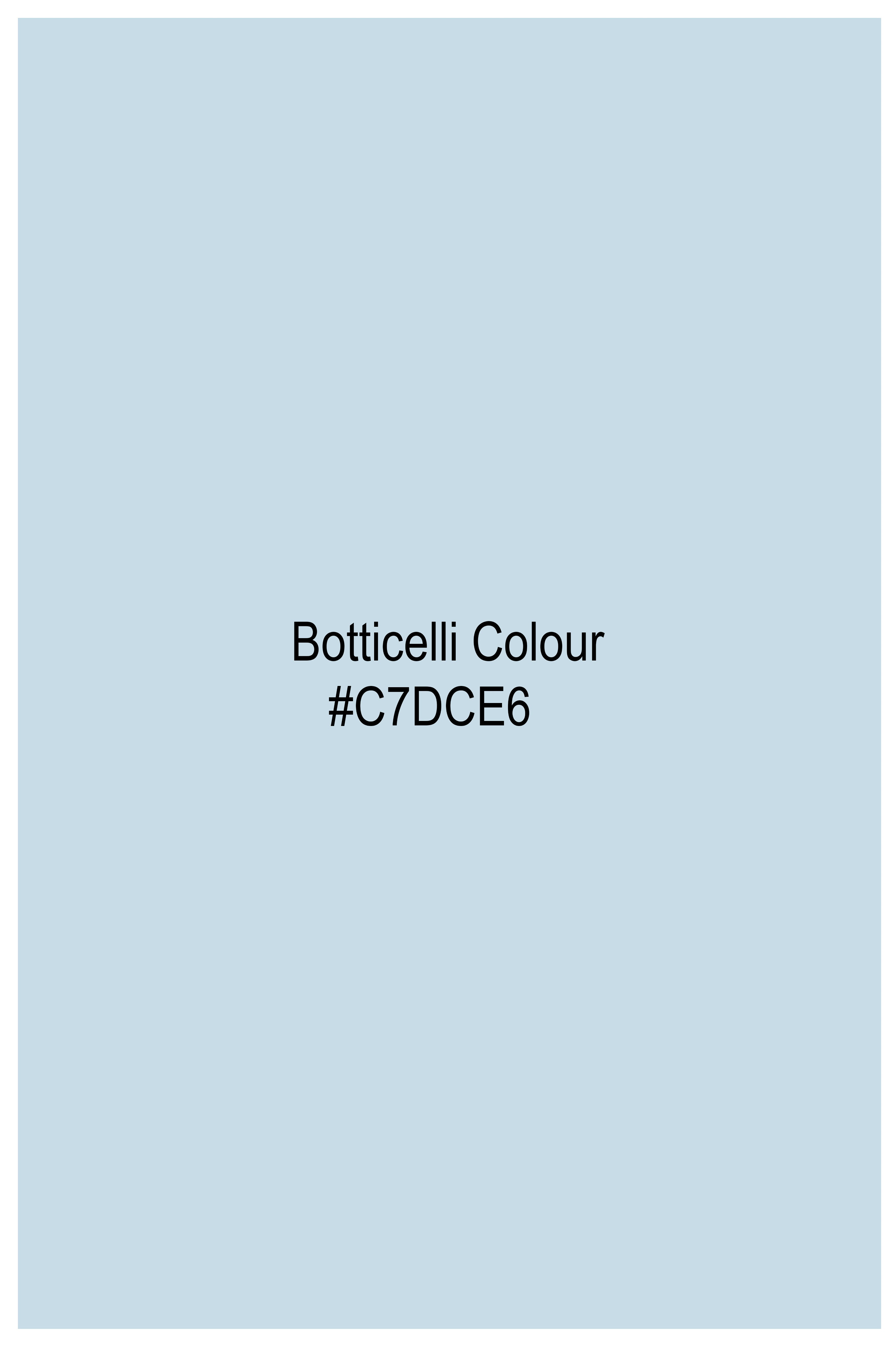 Botticelli Blue Subtle Sheen Super Soft Premium Cotton Pathani Set