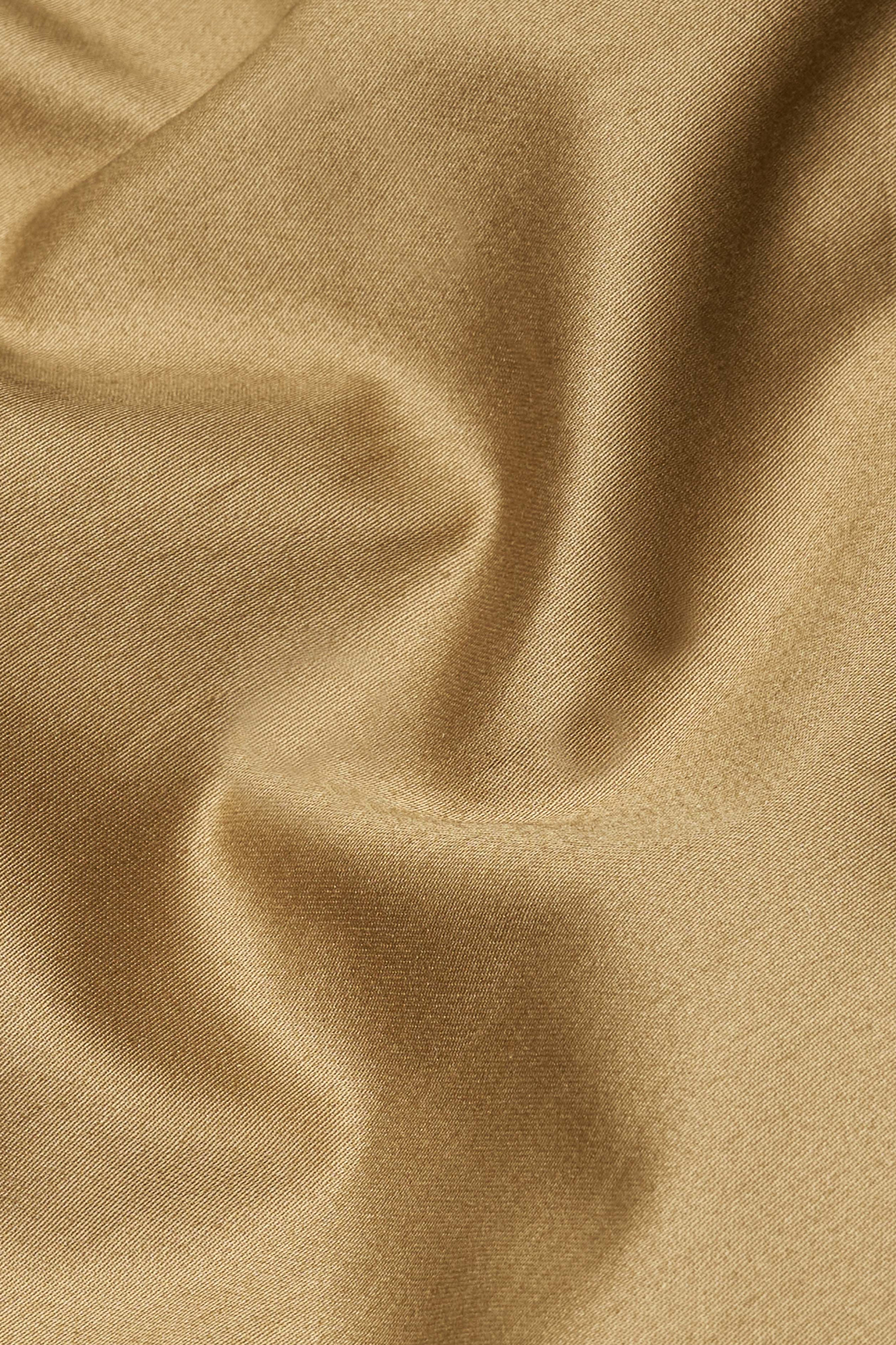 Teak Brown Subtle Sheen Super Soft Premium Cotton Pathani Set