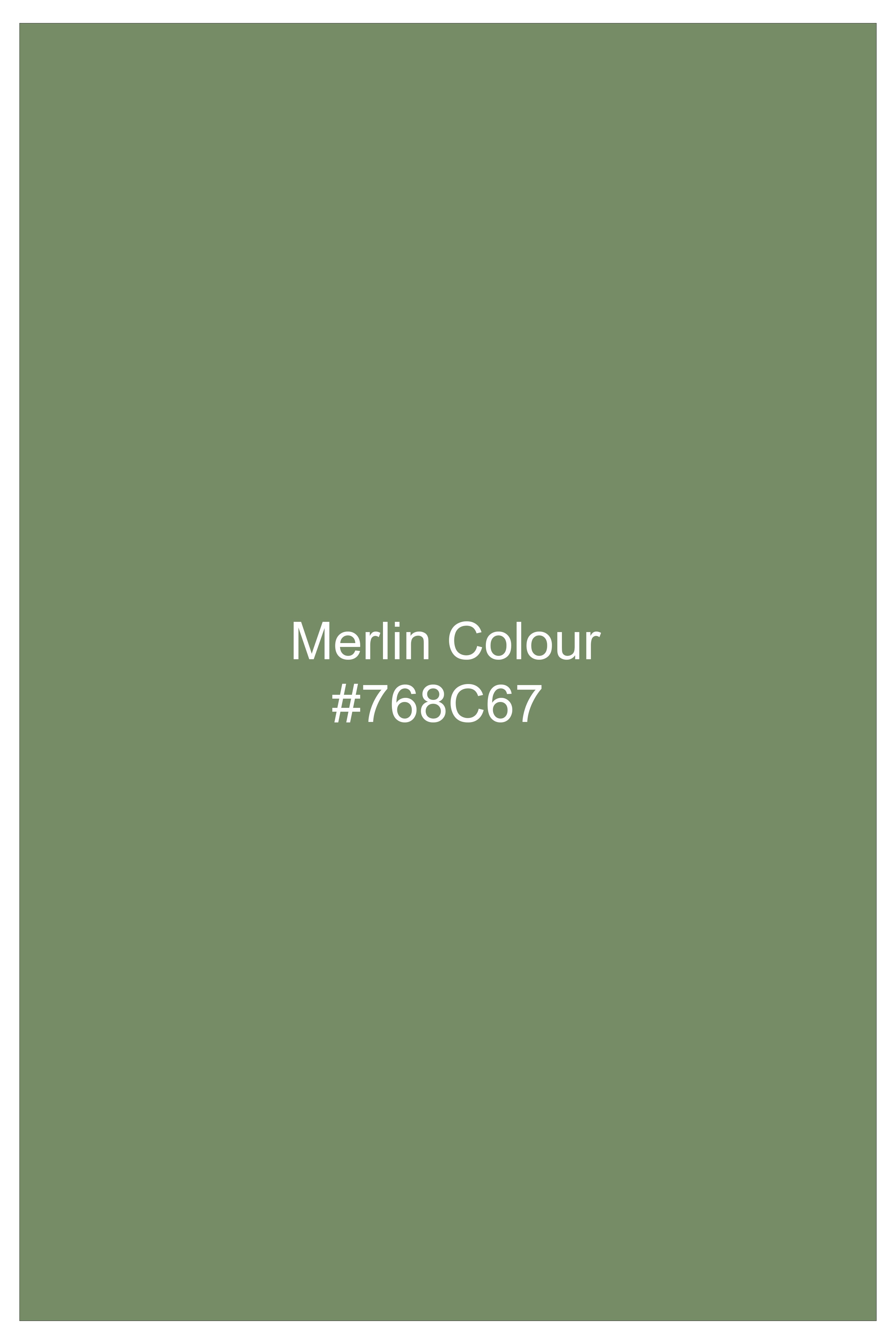 Emerald-Merlin Green Luxurious Linen Mandarin Dress Shirt