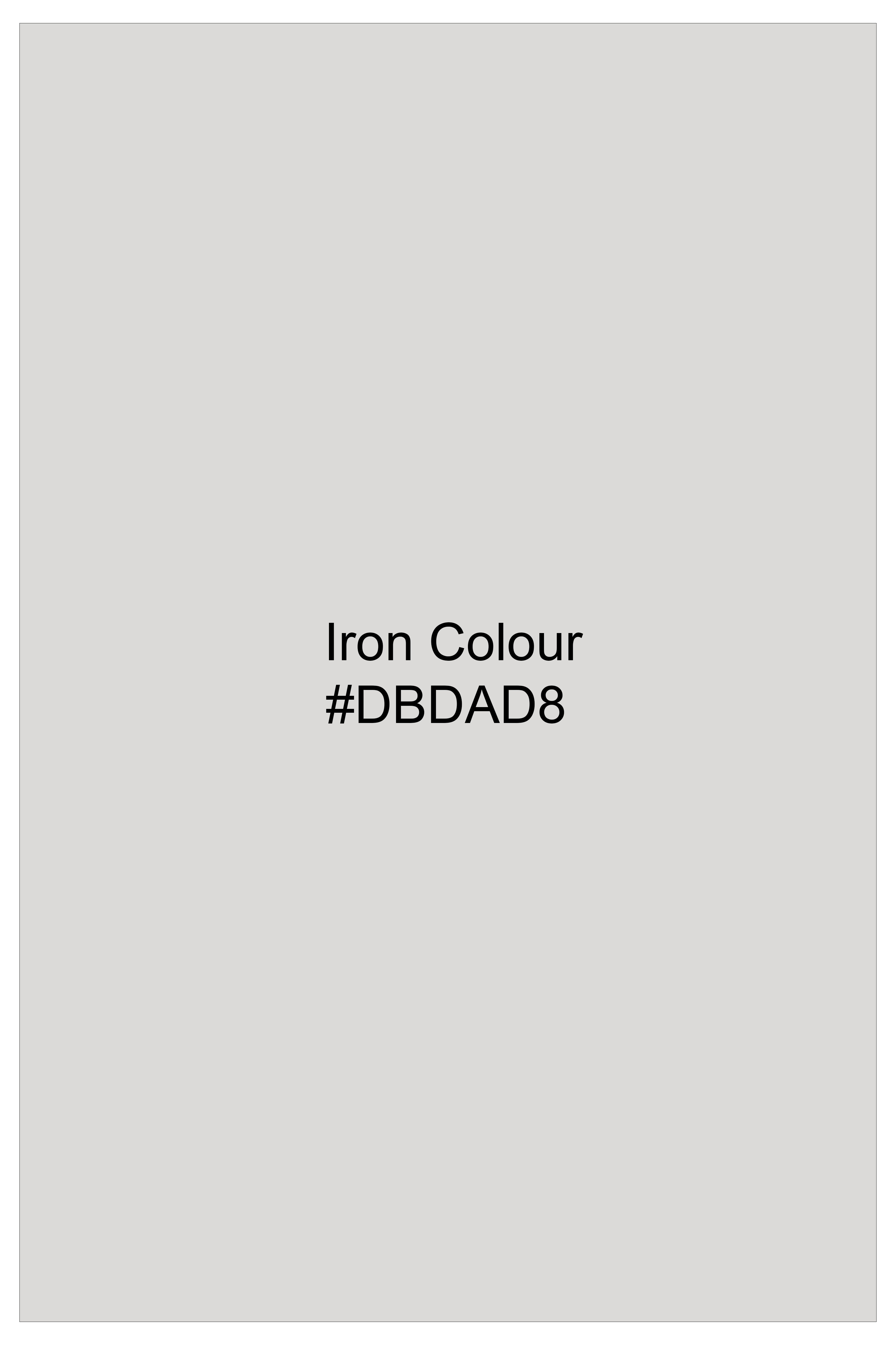 Florite-Iron Gray Floral Printed Subtle Sheen Super Soft Premium Semi Formal Shirt