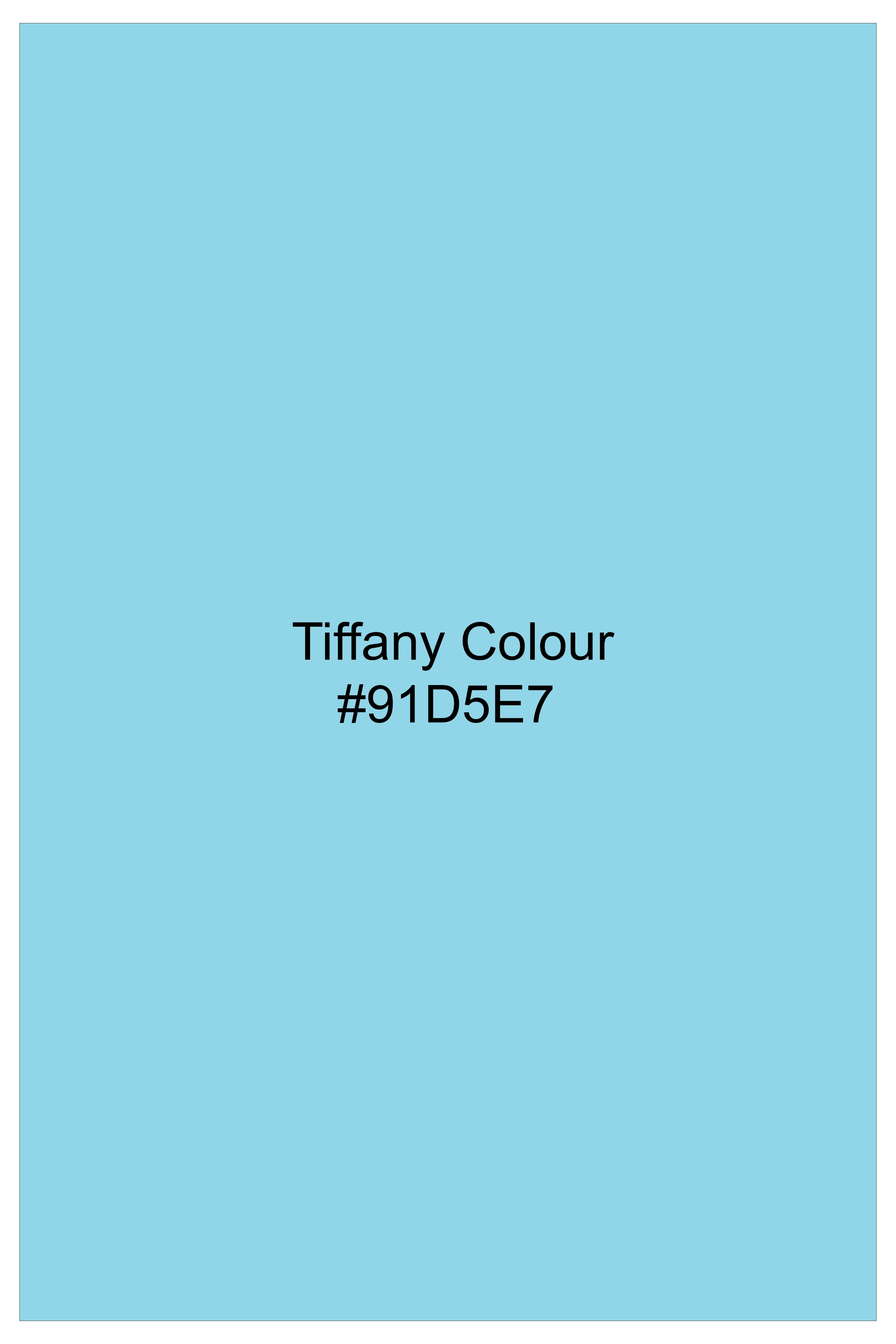 Azure Bay-Tiffany Blue Solid Oxford Premium Cotton Dress Shirt