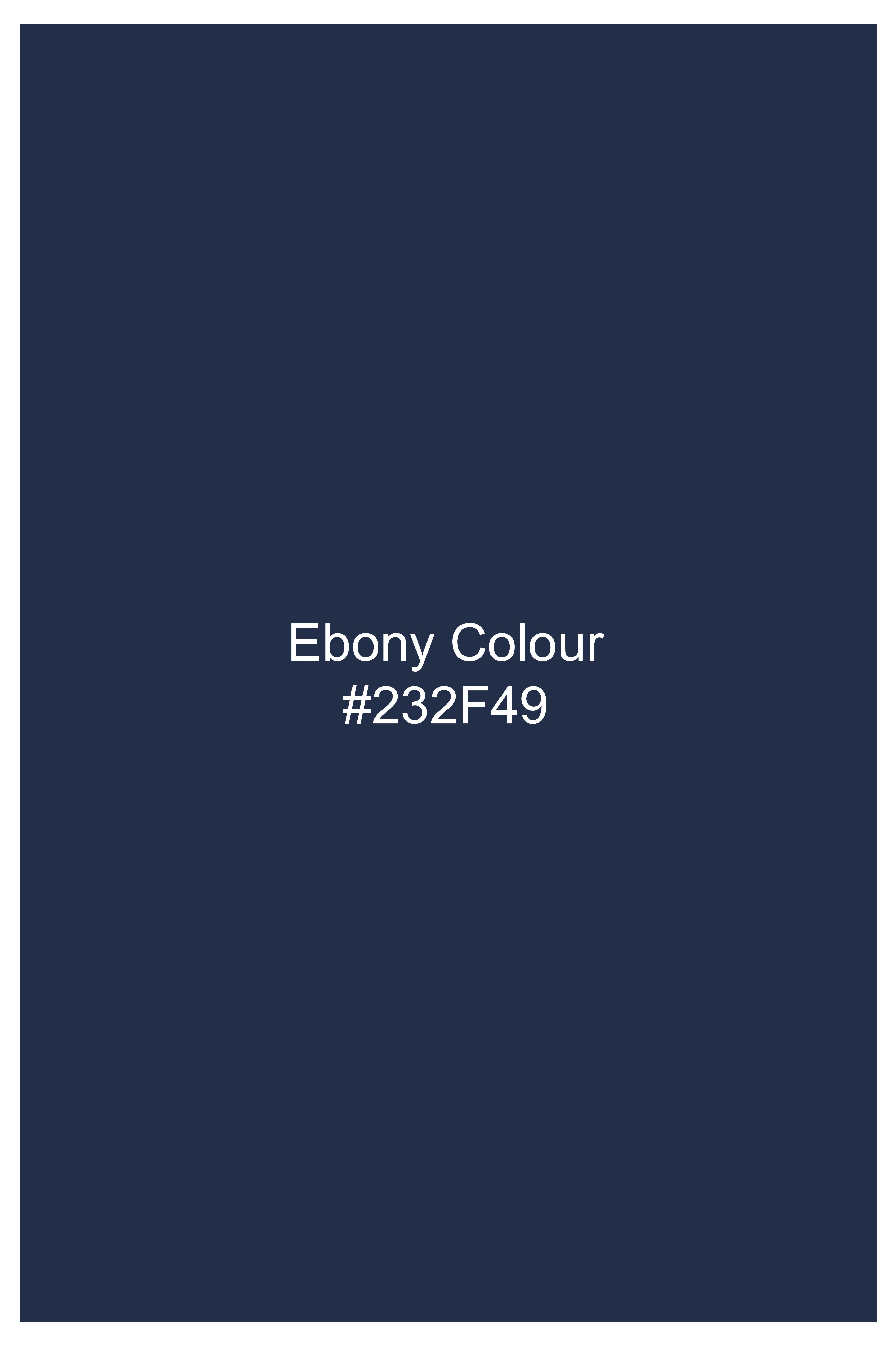 Aegis-Ebony Navy Dobby Textured Premium Giza Cotton Dress Shirt