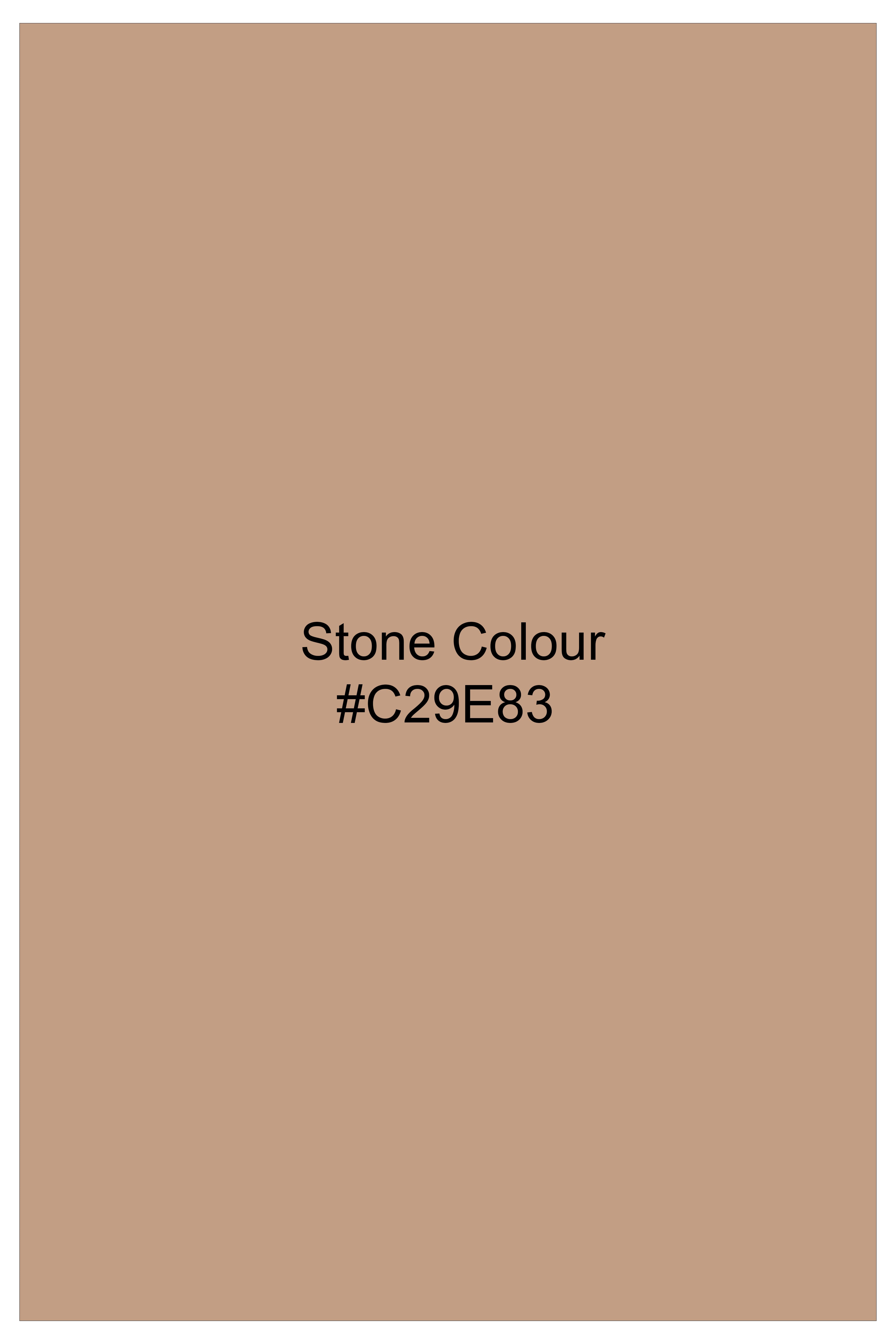 Stone Brown Dobby Textured Poplin Giza Cotton Lounge Pant