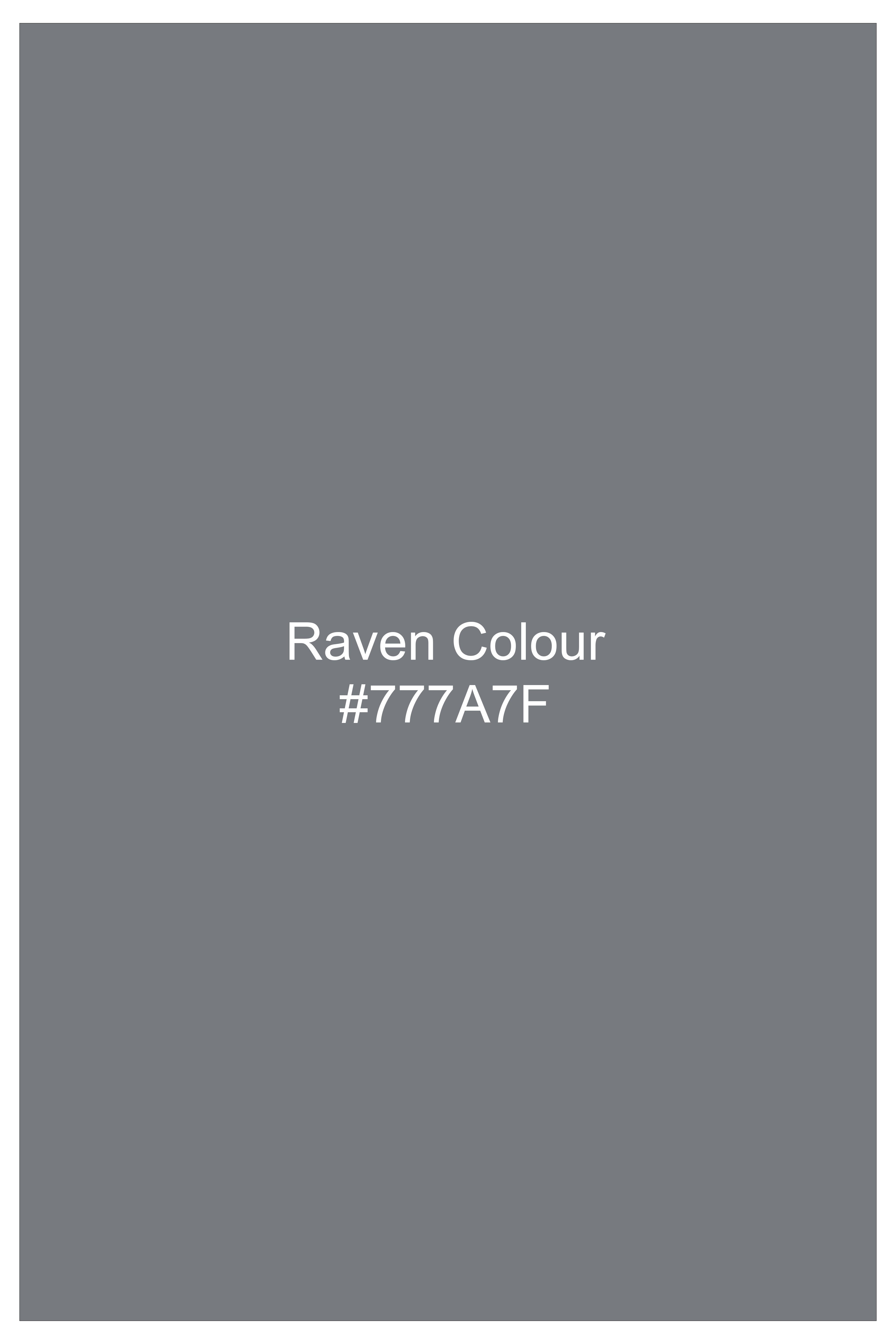 Raven Gray Micro Dots Textured Premium Cotton Chinos Pant