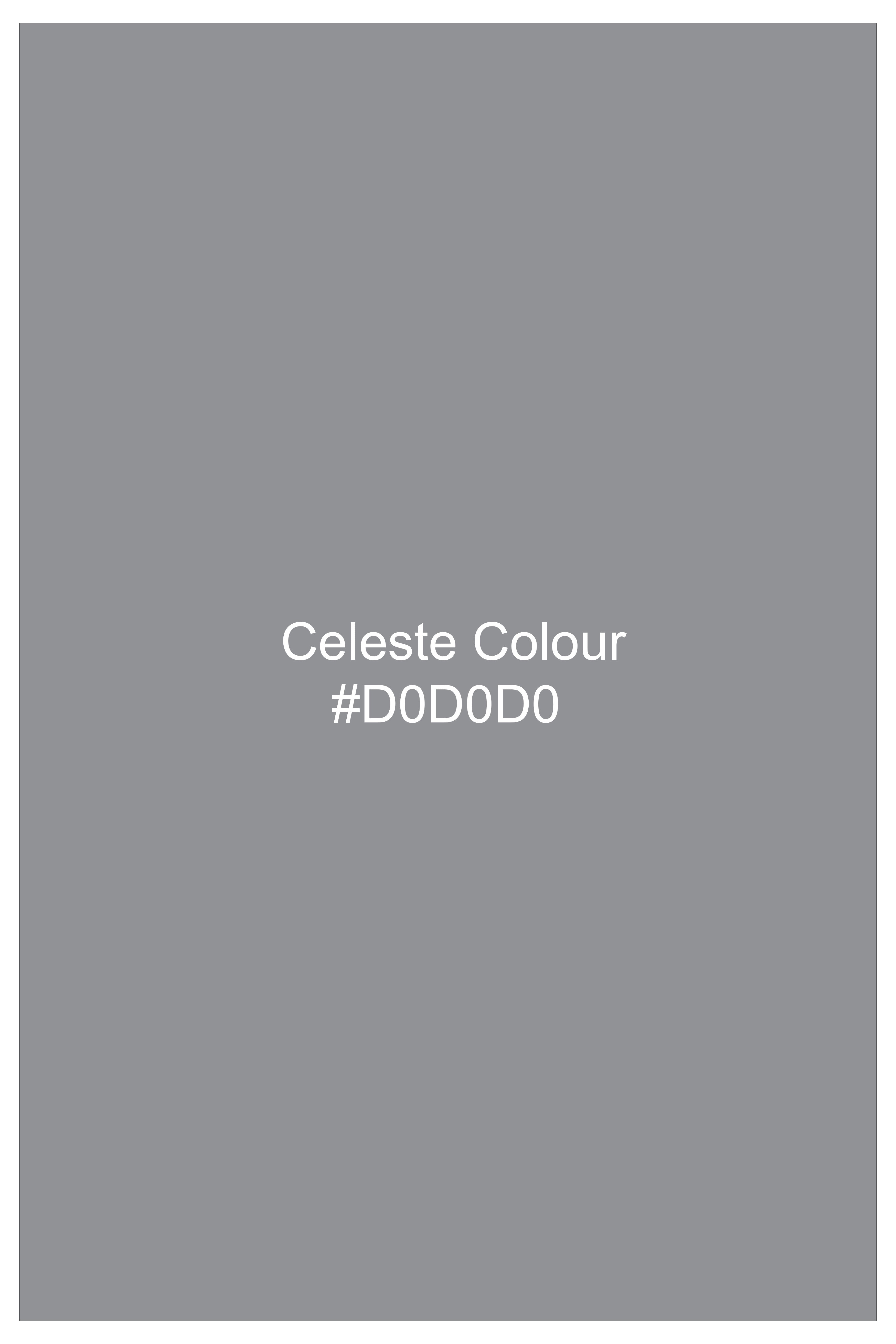 Silvoro-Celeste Gray Subtle Sheen Super Soft Premium Cotton Dress Shirt