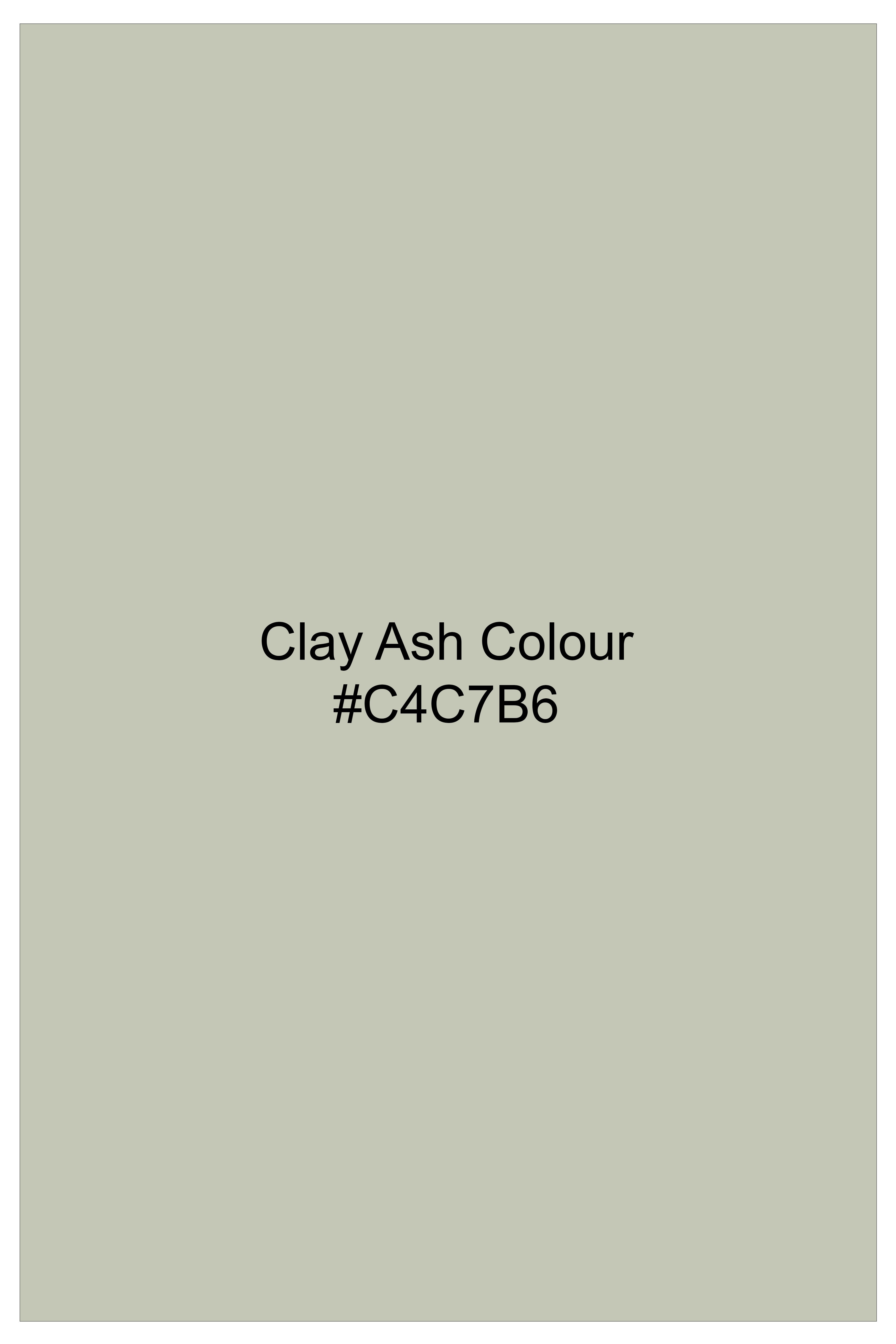 Cendro-Clay Ash Gray Oxford Premium Cotton Dress Shirt