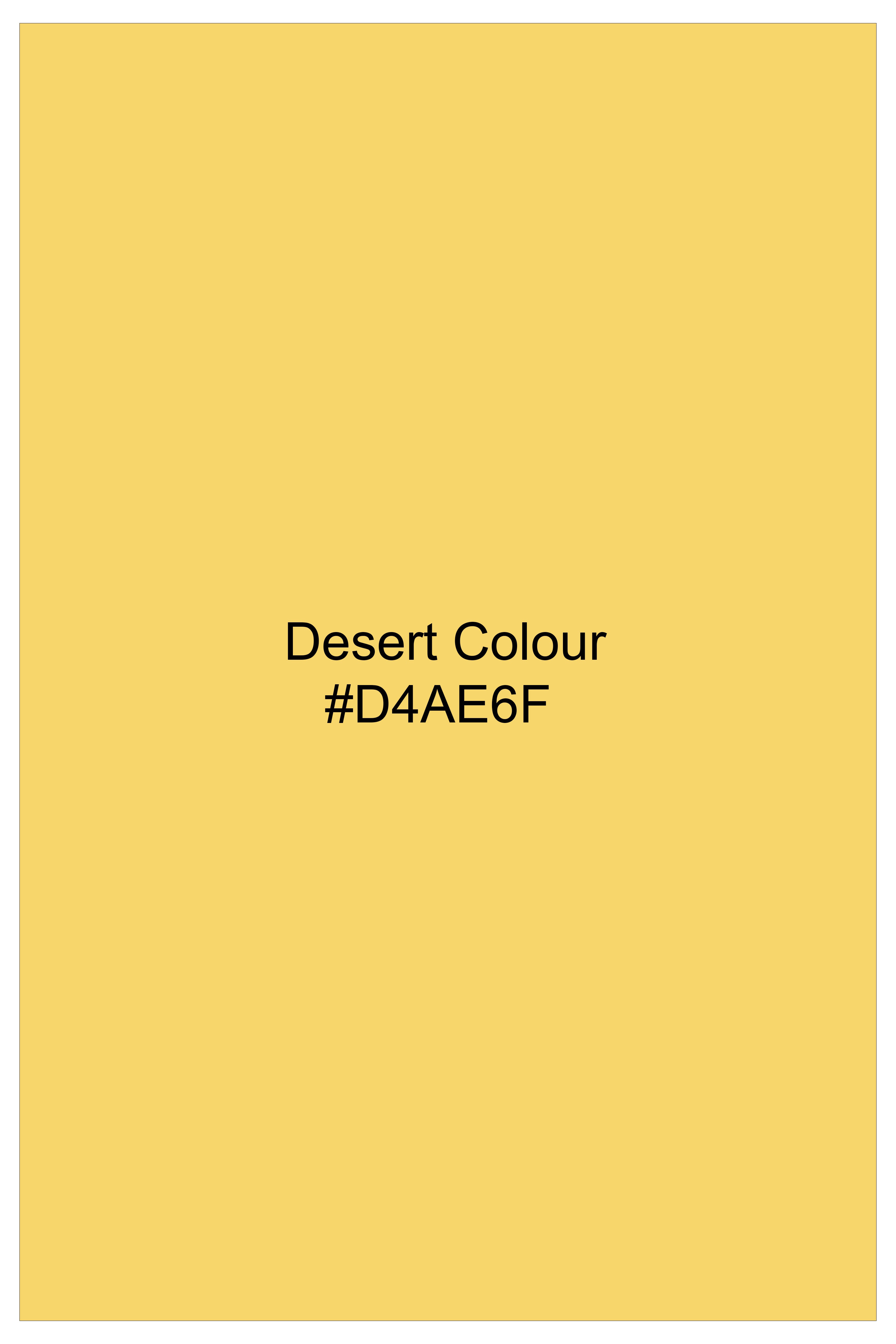 Aurion-Desert Yellow Subtle Sheen Super Soft Premium Cotton Dress Shirt