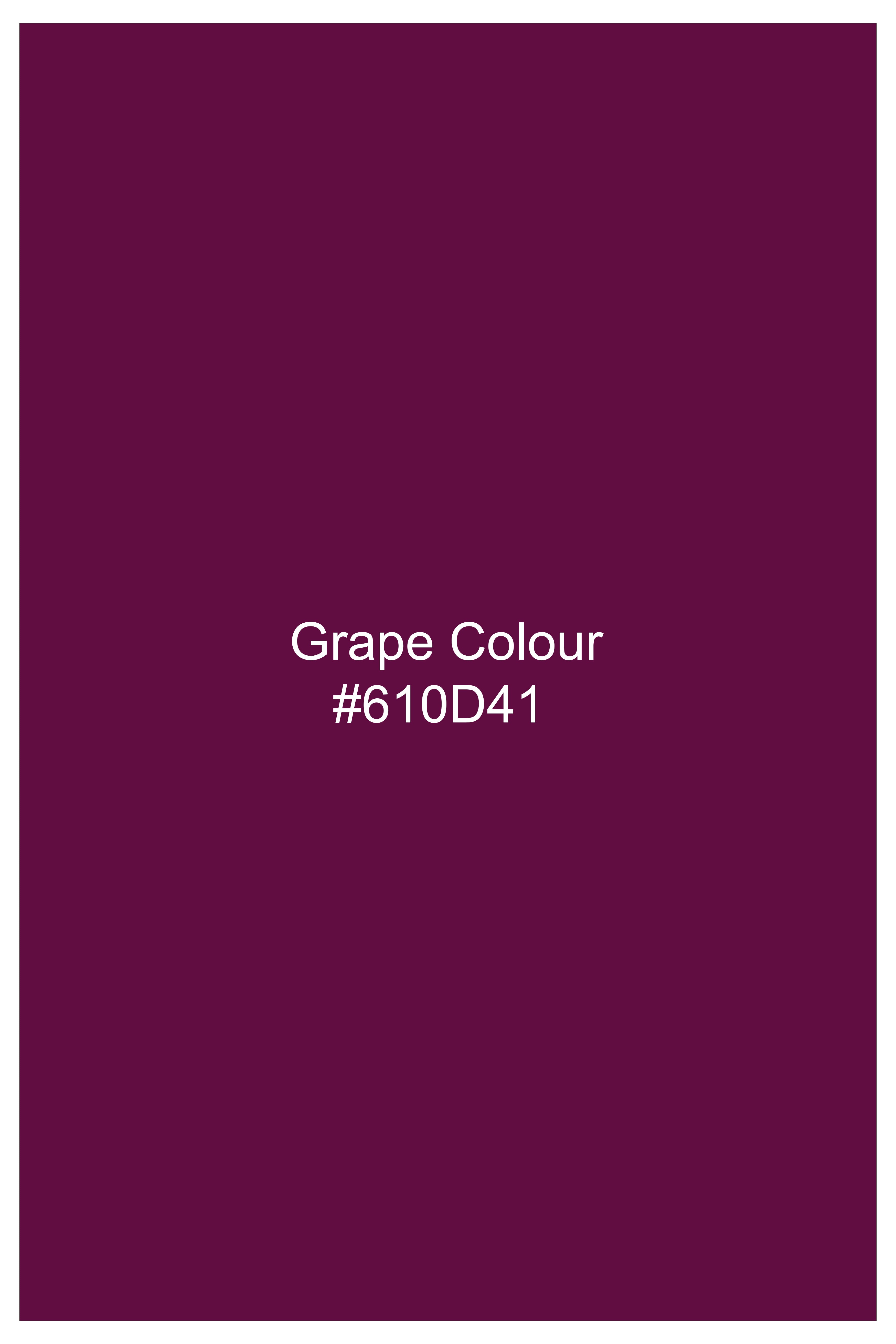 Regalis-Grape Purple Subtle Sheen Super Soft Premium Cotton Cut Away Collar Dress Shirt