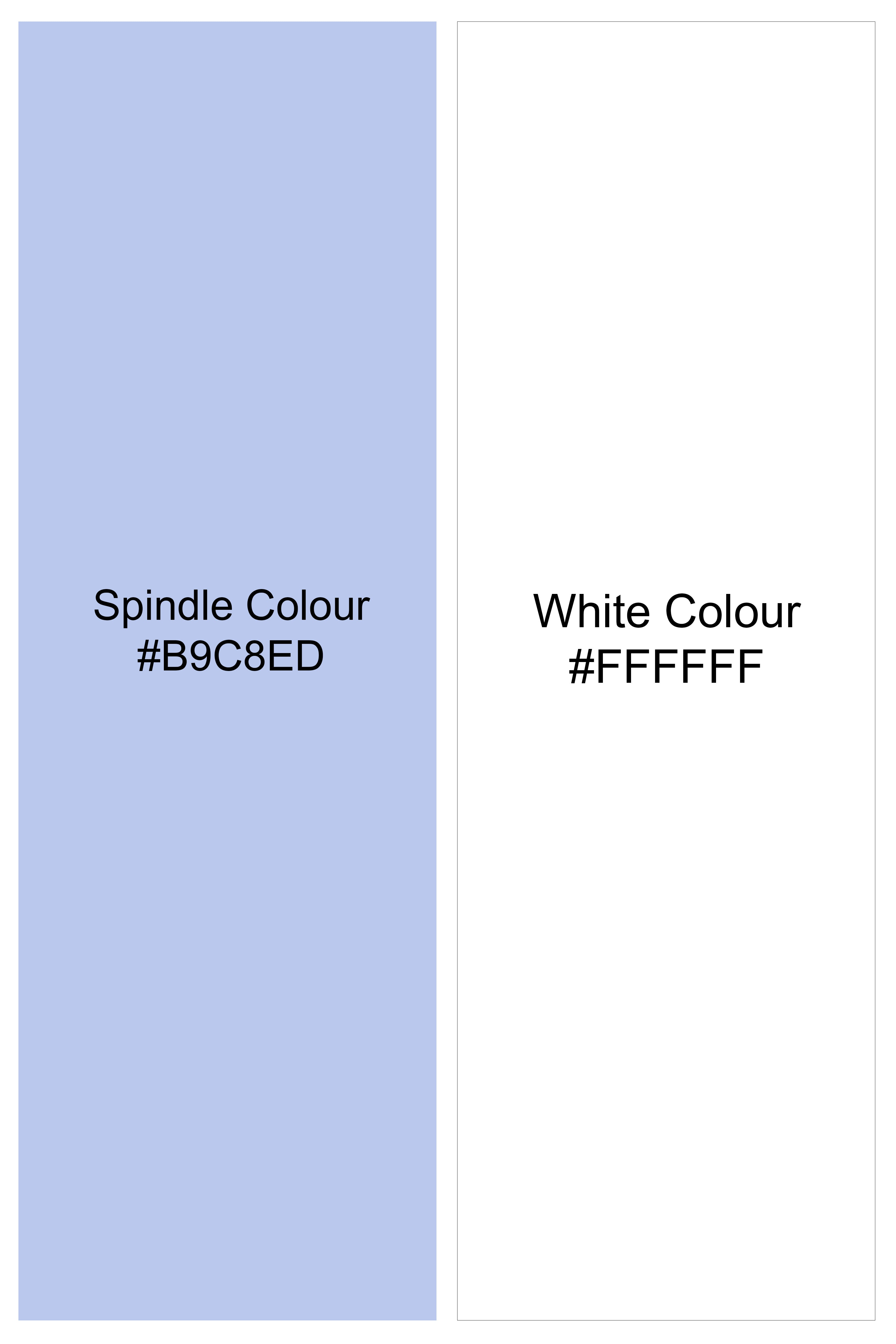 Azure Grid-Spindle Blue And Bright White Plaid Oxford Premium Cotton Boxer