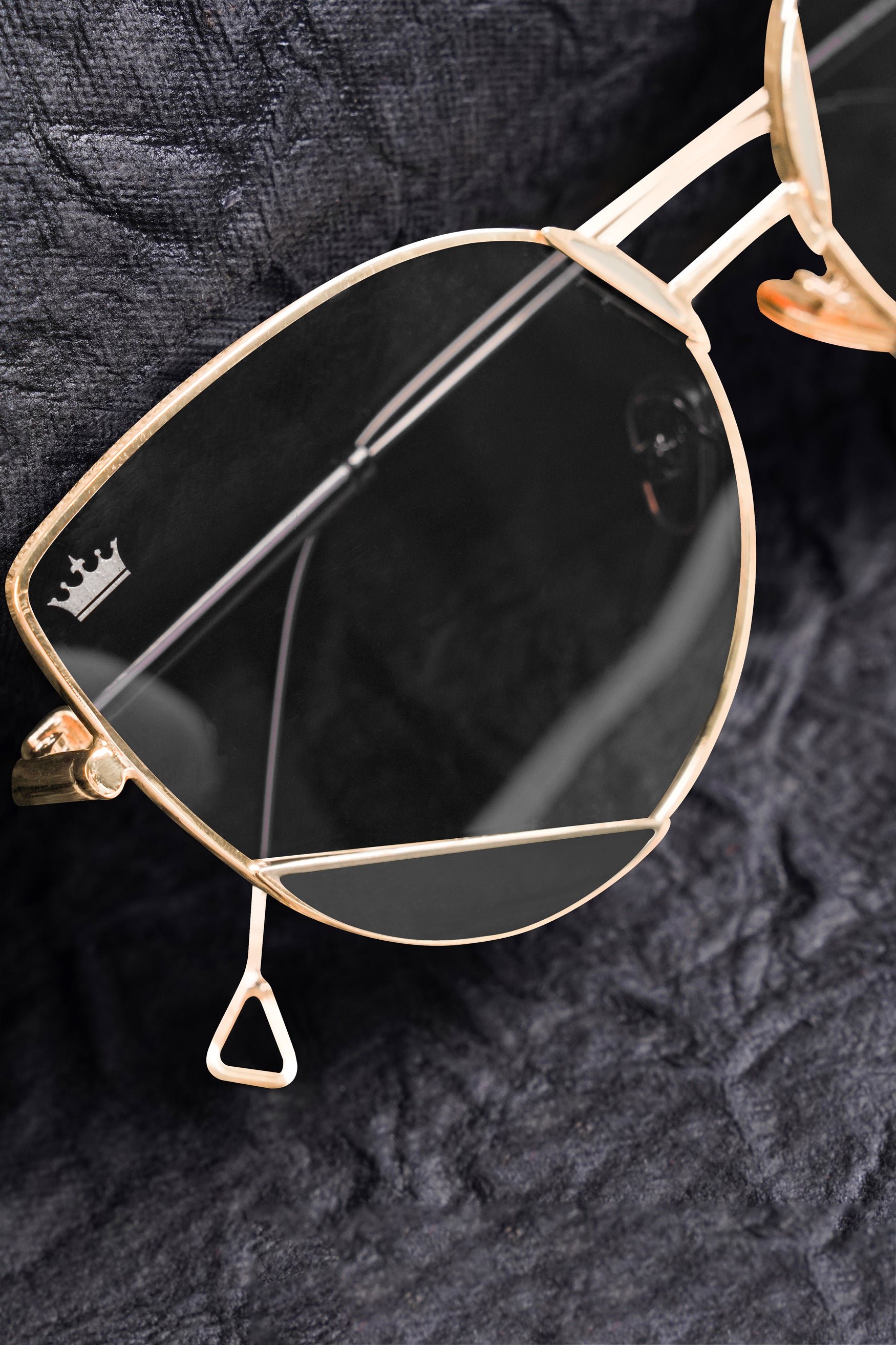 Charcoal Gray French Crown Cat Eye Unisex Sunglasses