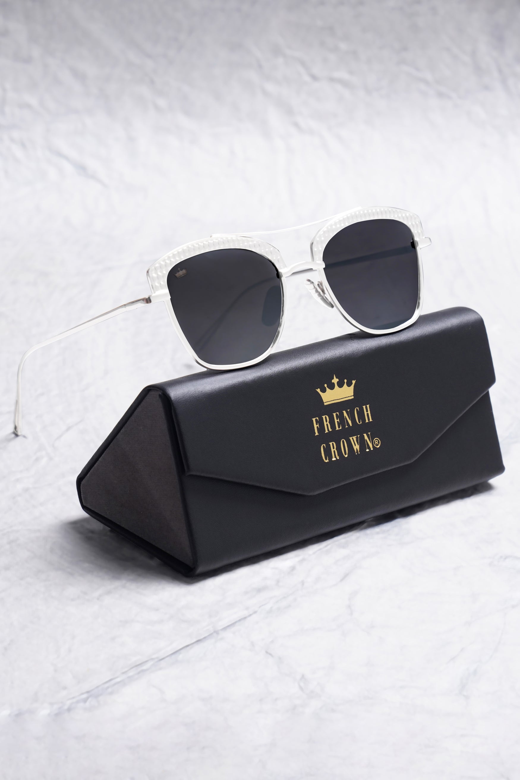 Lava Gray French Crown Full Rim Unisex Sunglasses