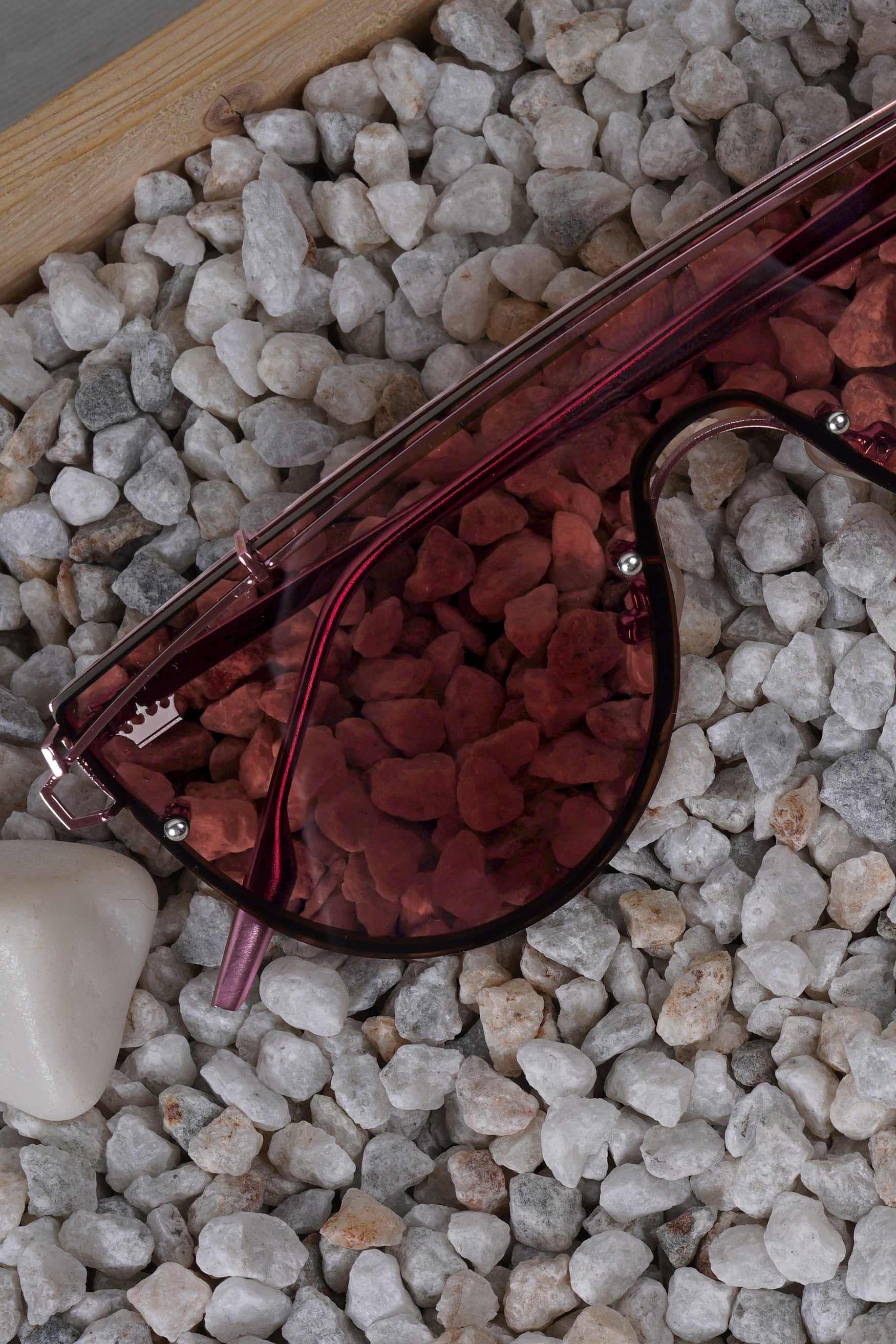 Syrup Brown French Crown Oversized Unisex Sunglasses