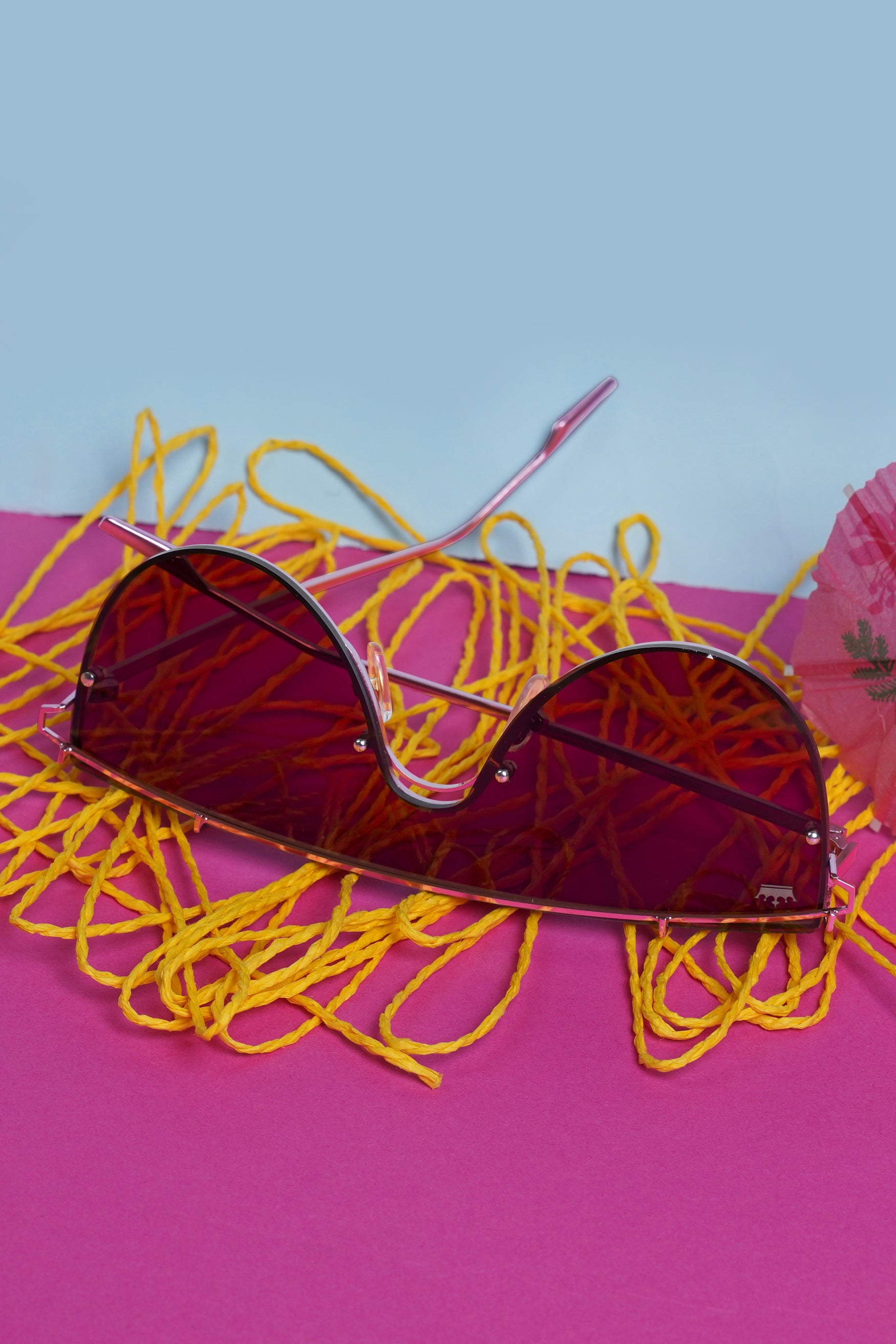 Syrup Brown French Crown Oversized Unisex Sunglasses