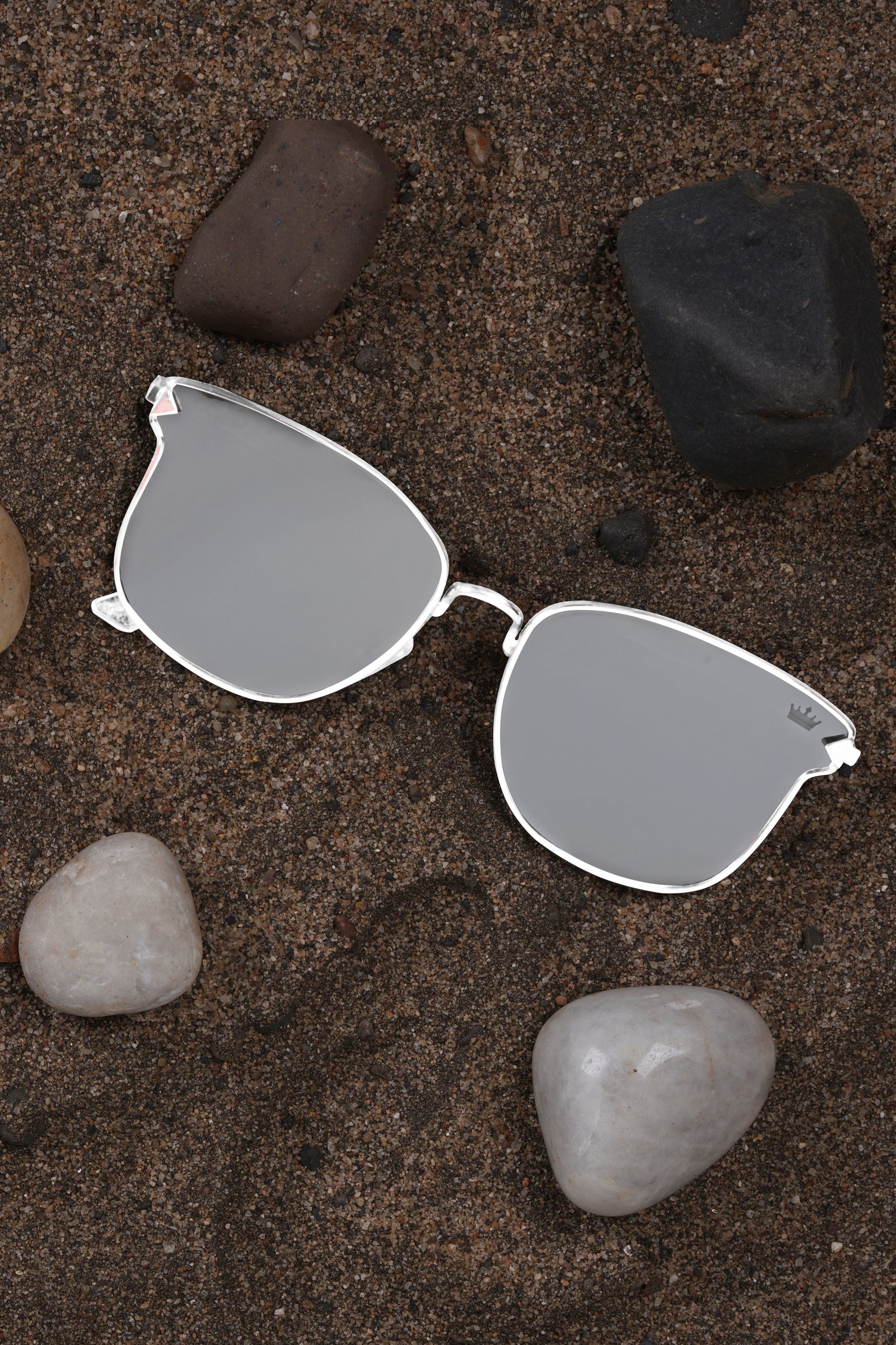 Lava Gray French Crown Wayfarer Unisex Sunglasses