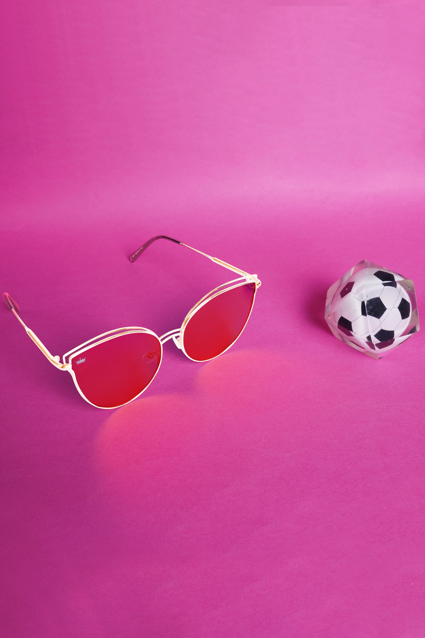 Punch Pink French Crown Cat Eye Women’s Sunglasses