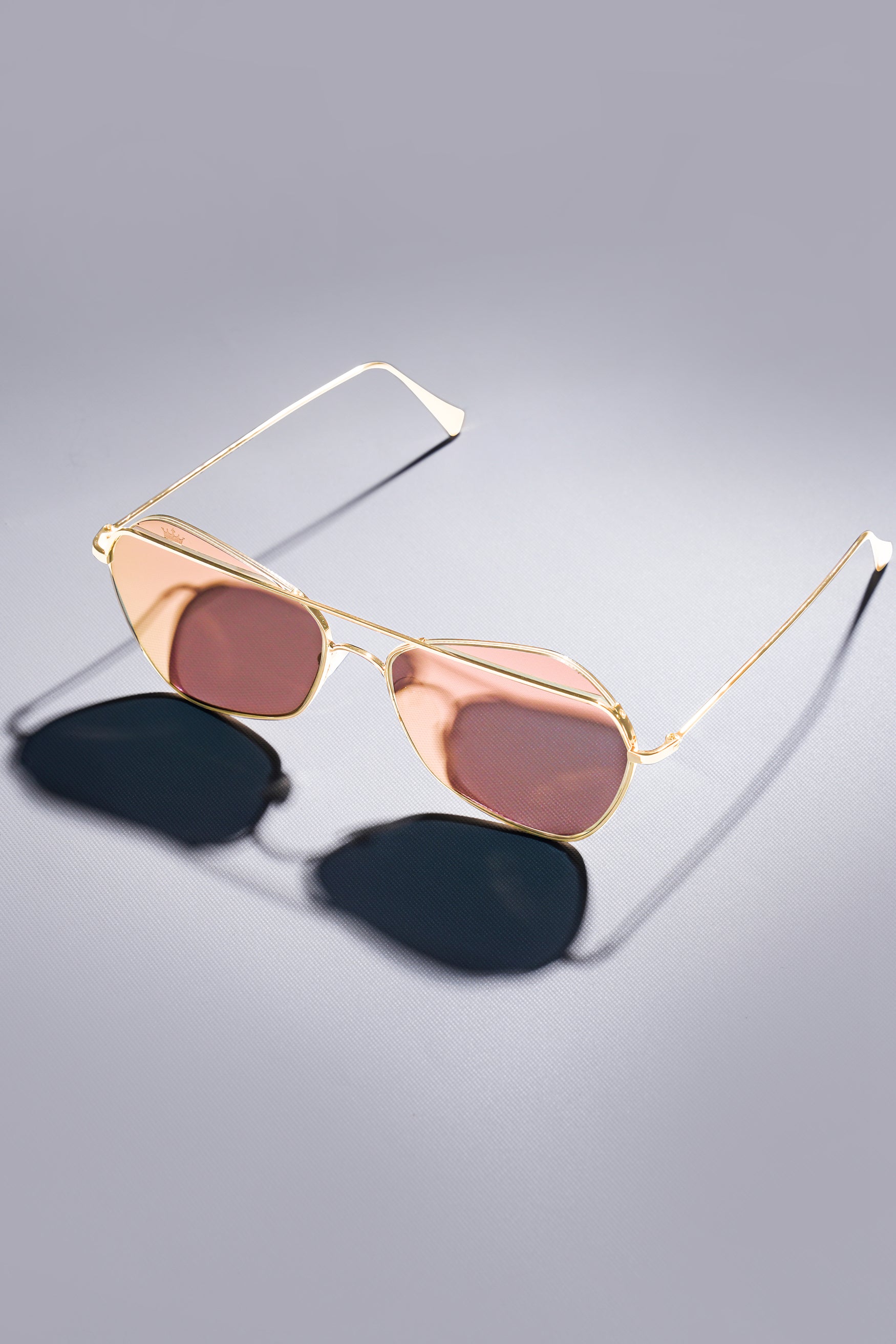 Dusty Pink French Crown Oversized Unisex Sunglasses