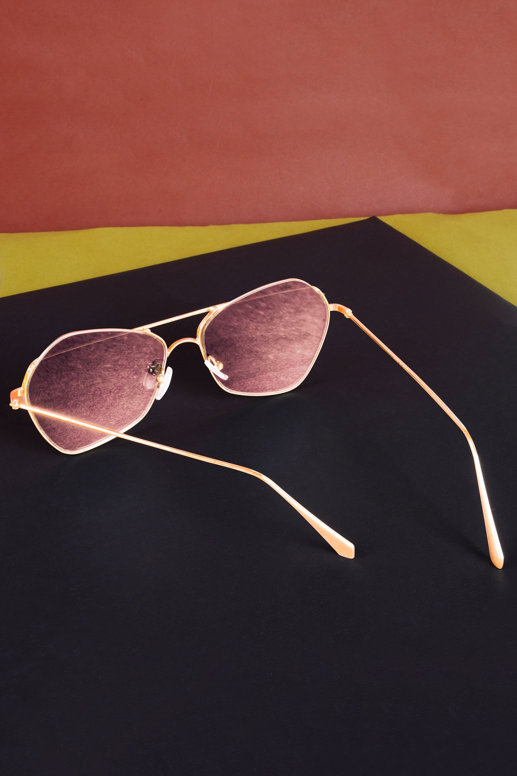 Dusty Pink French Crown Oversized Unisex Sunglasses