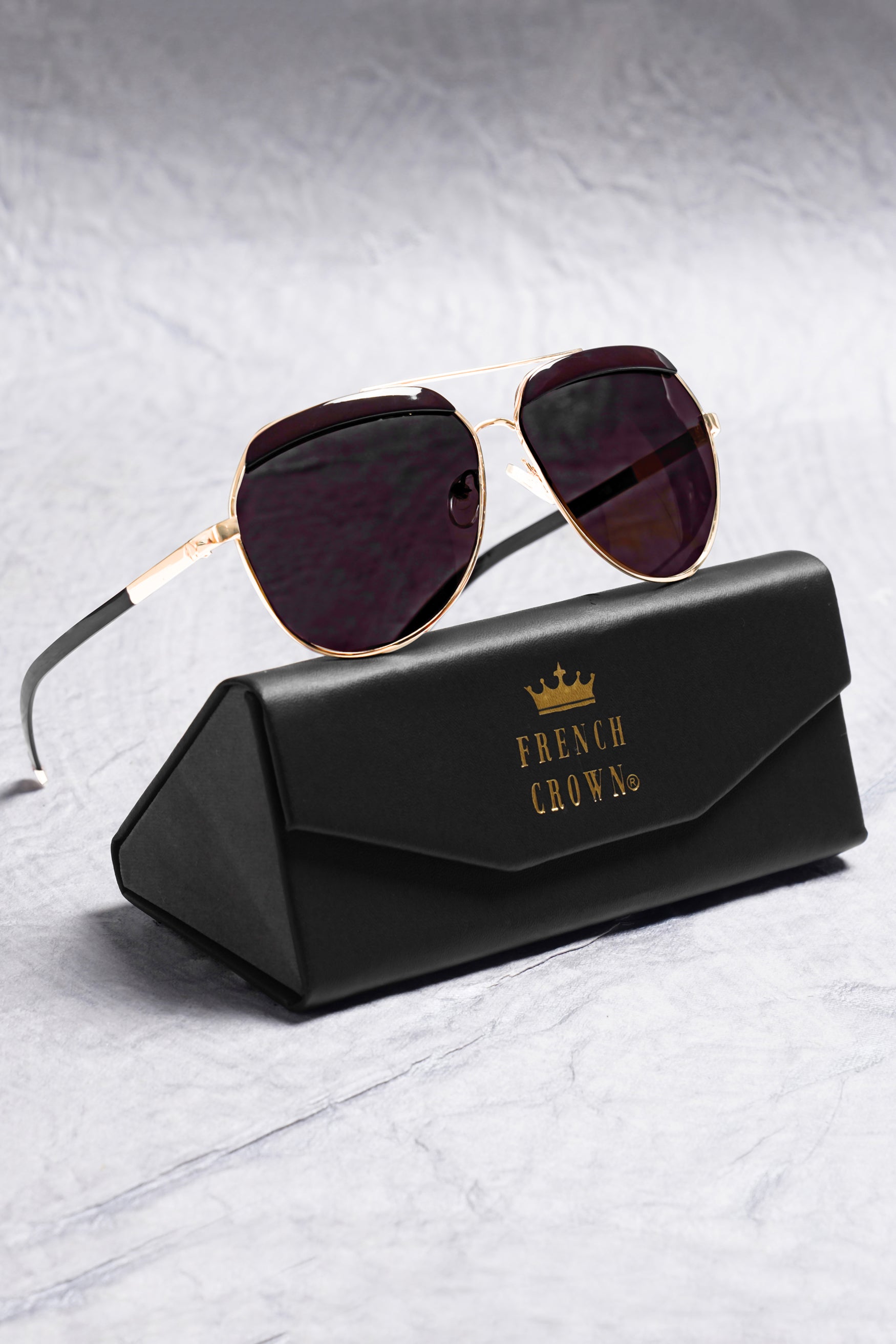 Wood Green French Crown Unisex Aviator Sunglasses