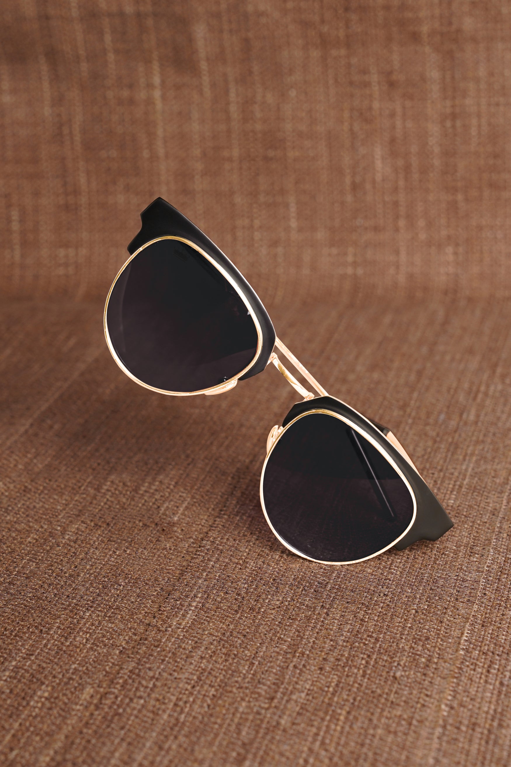 Charcoal Gray French Crown Clubmaster Unisex Sunglasses