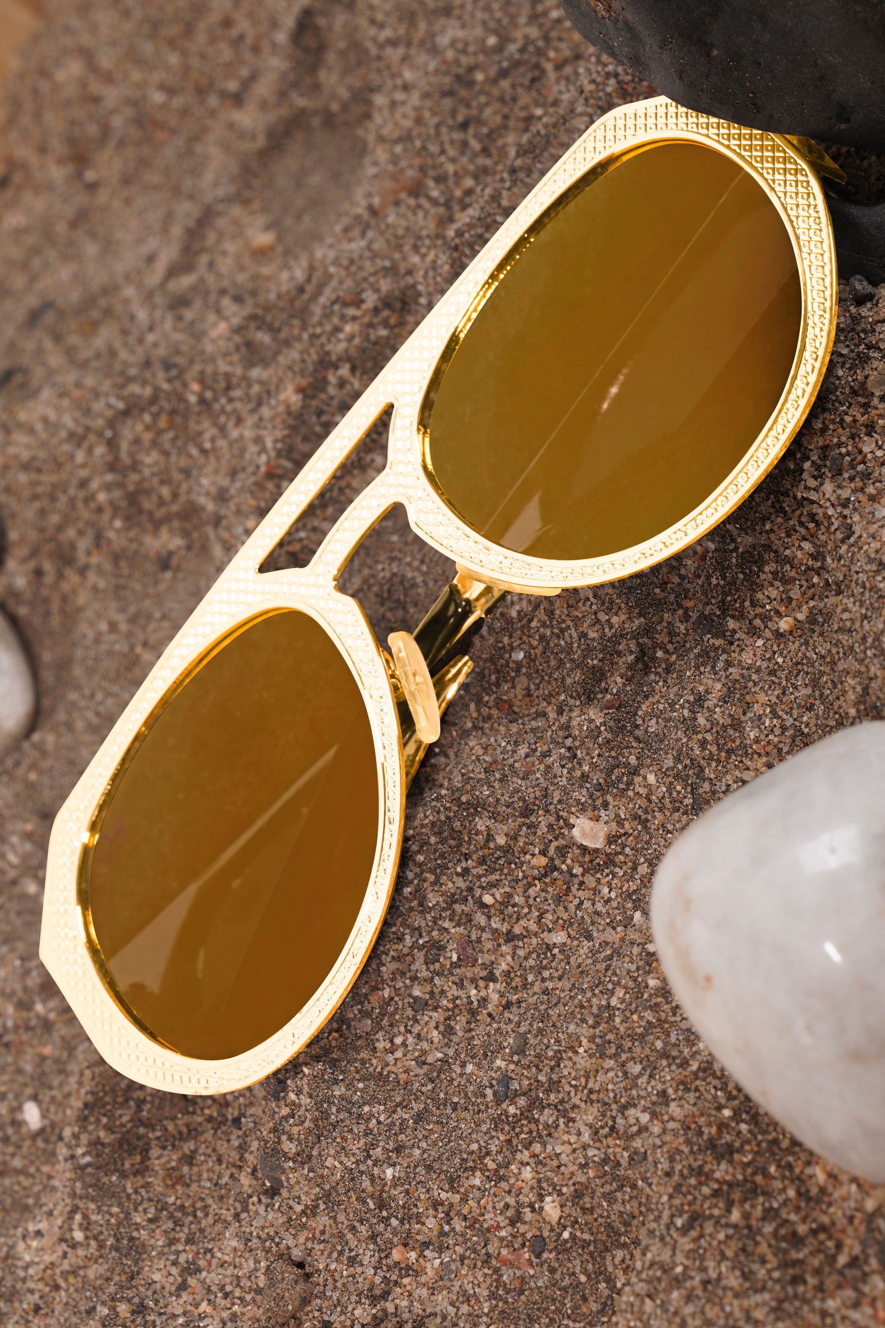 Sunny Yellow French Crown Full Rim Unisex Sunglasses