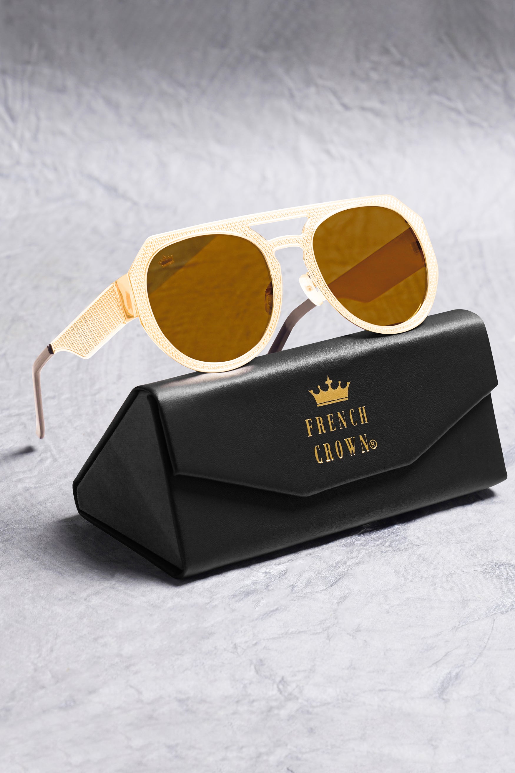 Sunny Yellow French Crown Full Rim Unisex Sunglasses
