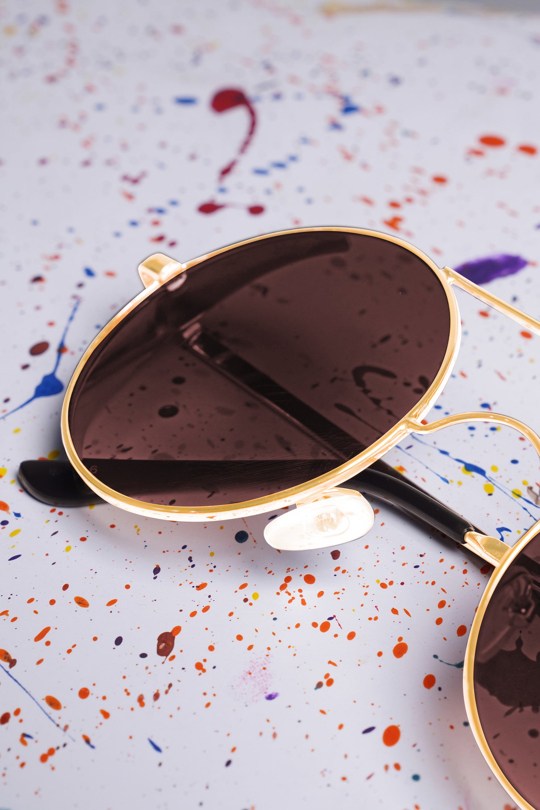 Hickory Brown French Crown Round-Shaped Unisex Sunglasses