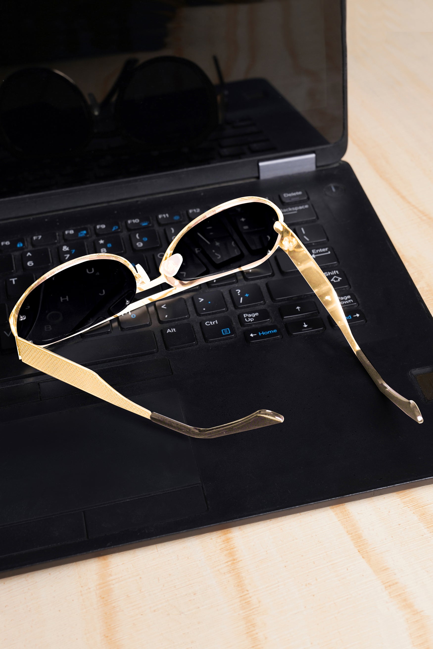 Coal Black French Crown Full Rim Unisex Sunglasses