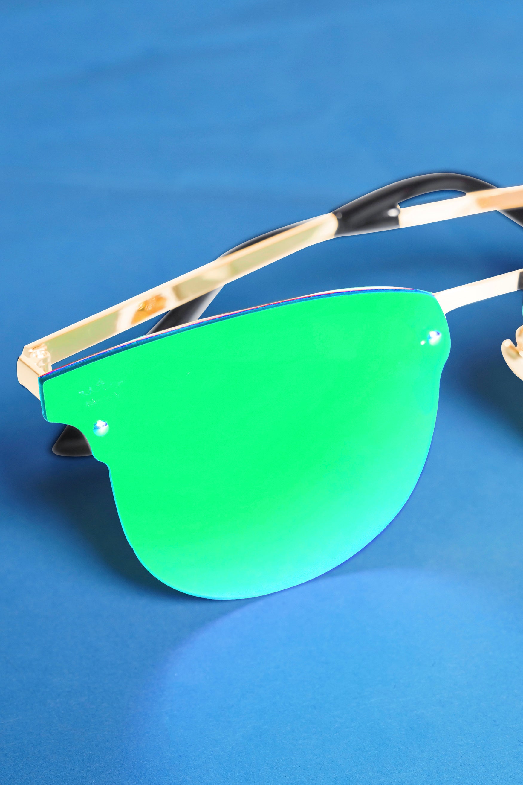 Teal Blue French Crown Wayfarer Unisex Sunglasses