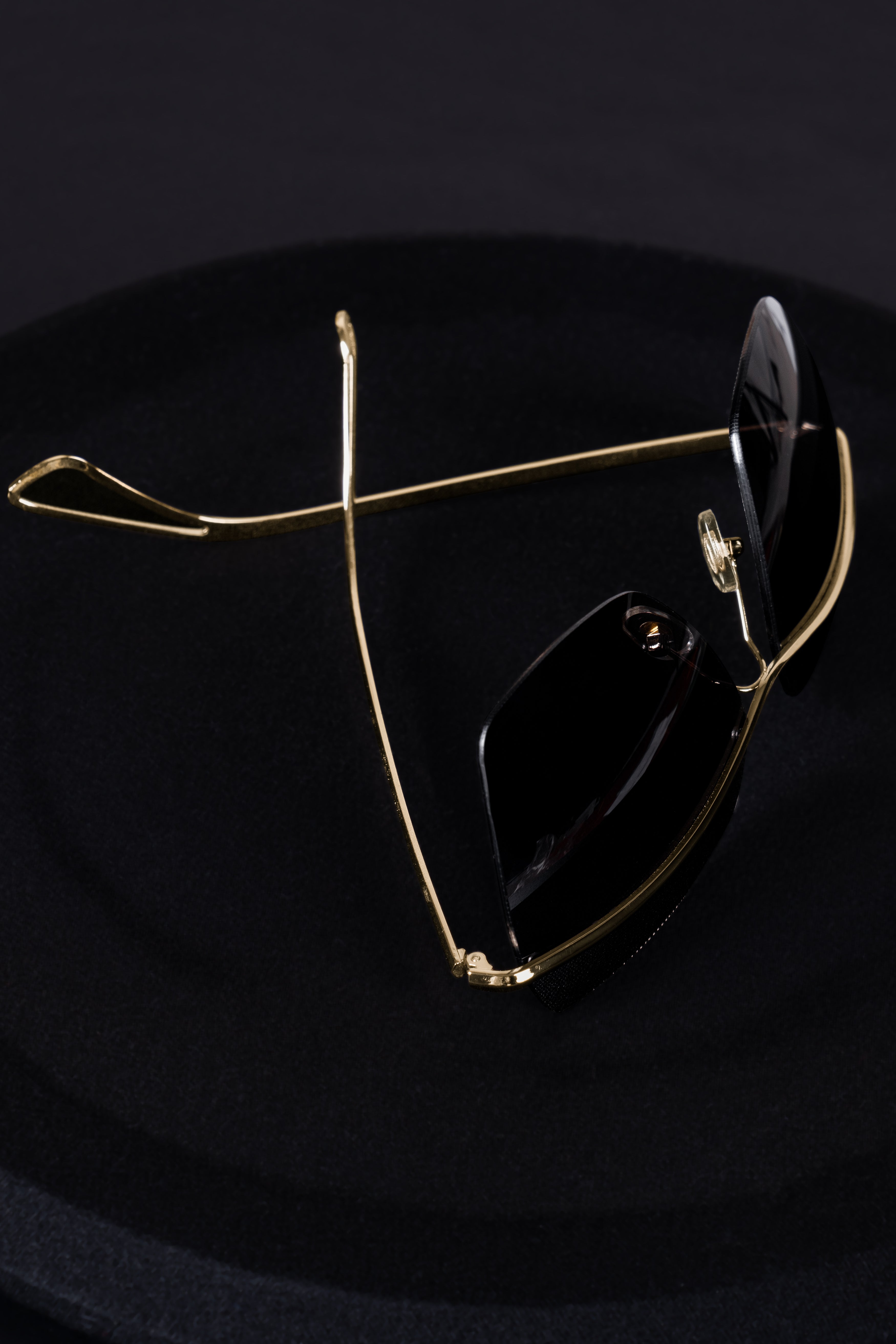 Spider Black French Crown Rimless Unisex Sunglasses