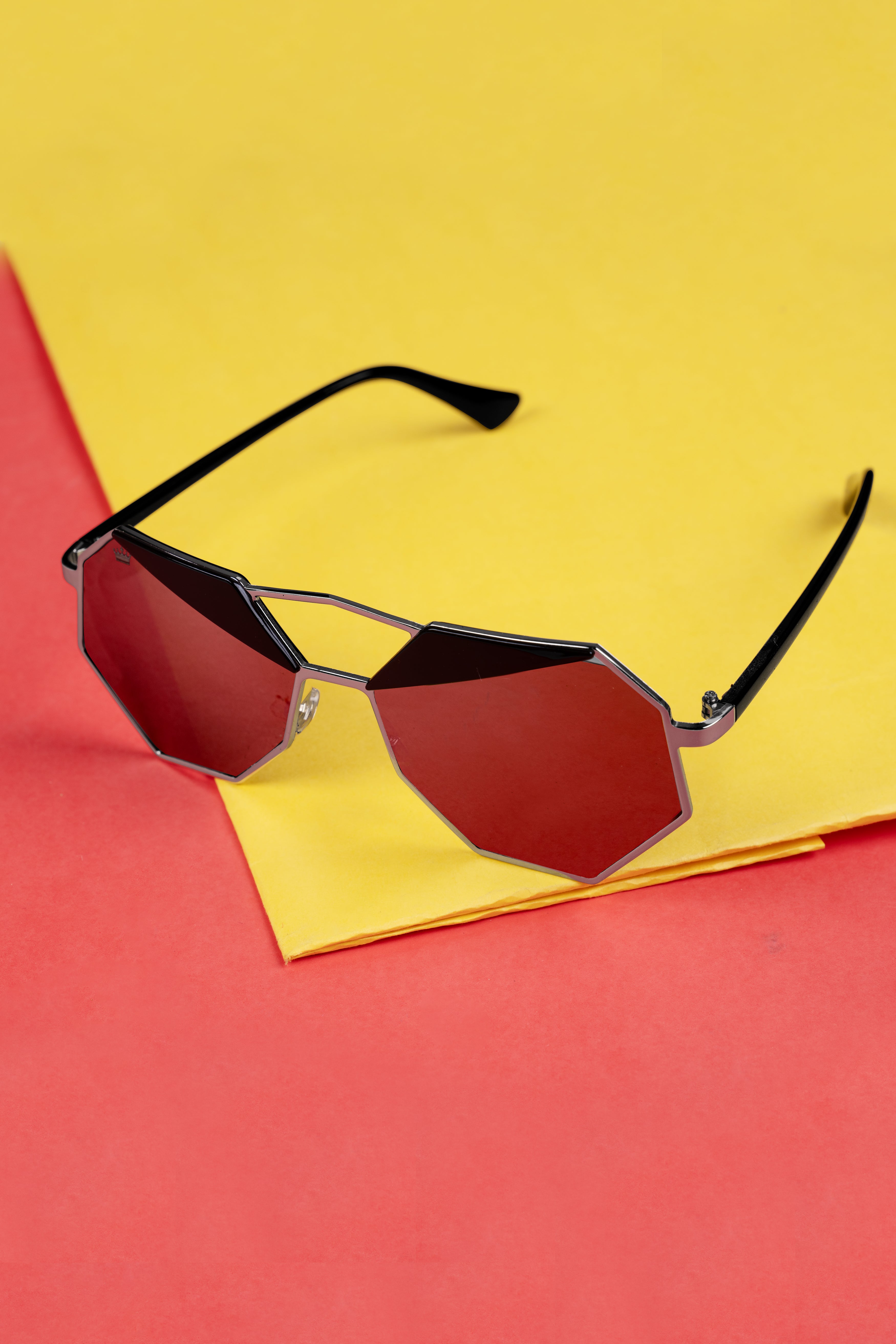 Pewter Gray French Crown Oversized Unisex Sunglasses