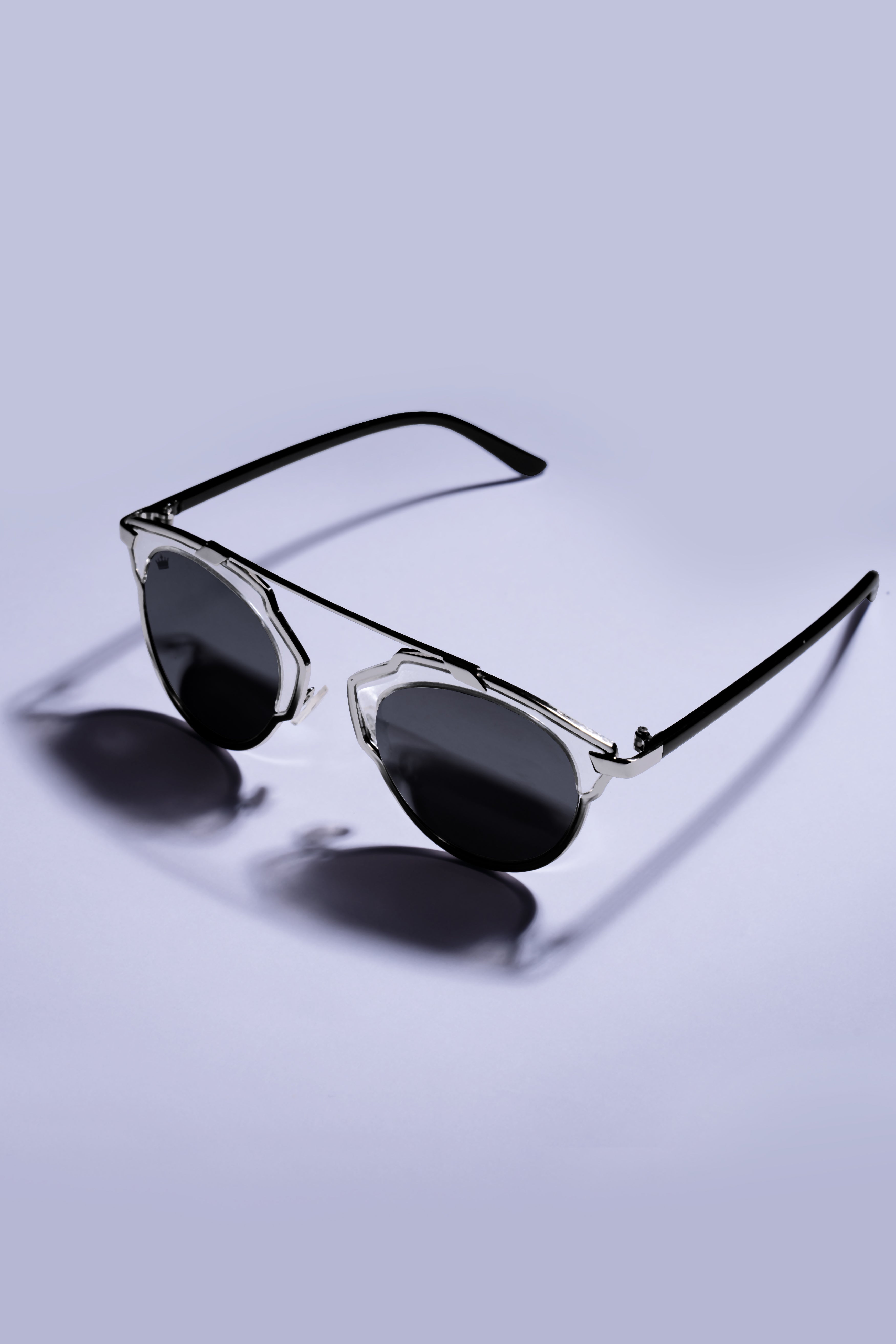 Charcoal Gray French Crown Full Rim Unisex Sunglasses