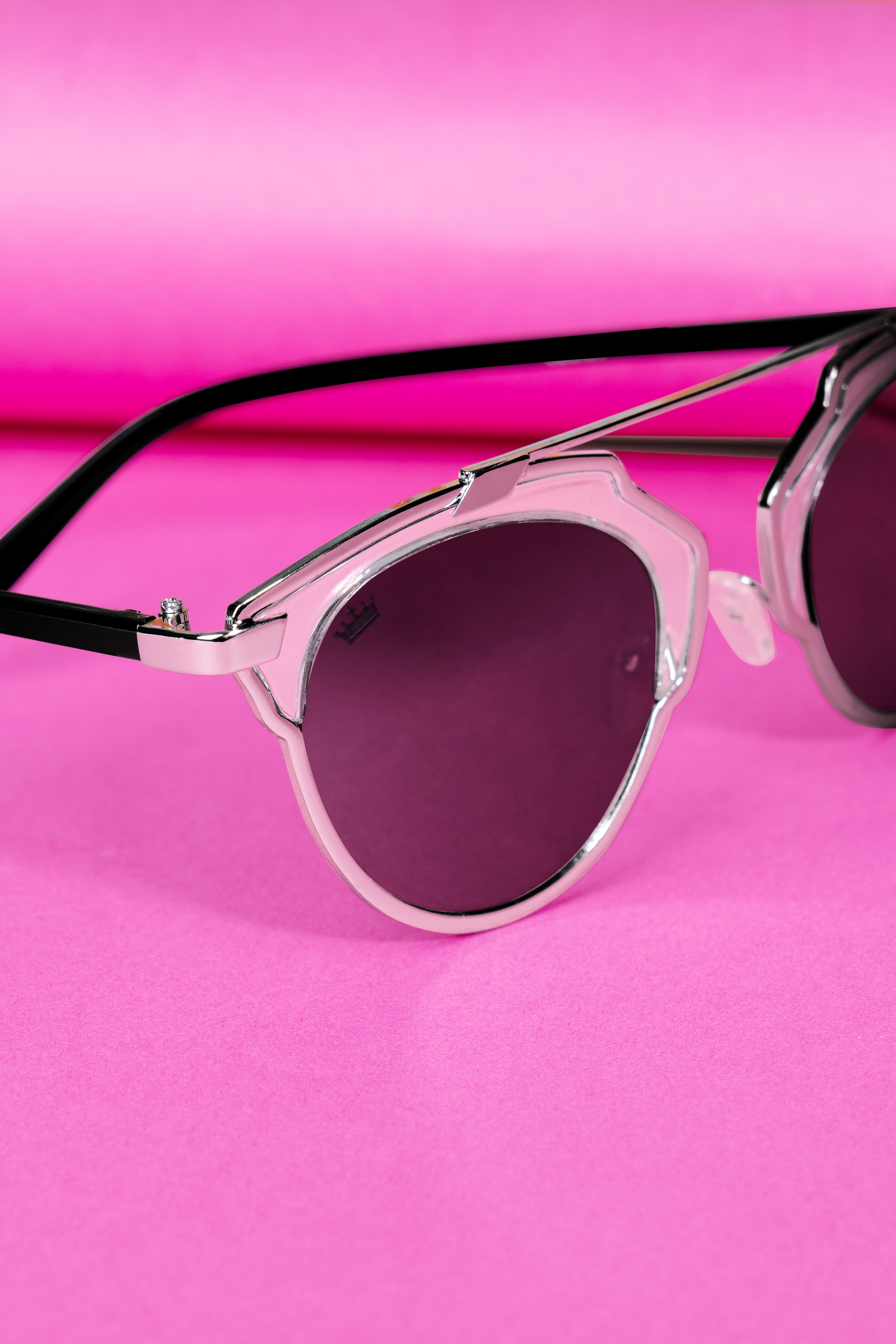 Charcoal Gray French Crown Full Rim Unisex Sunglasses