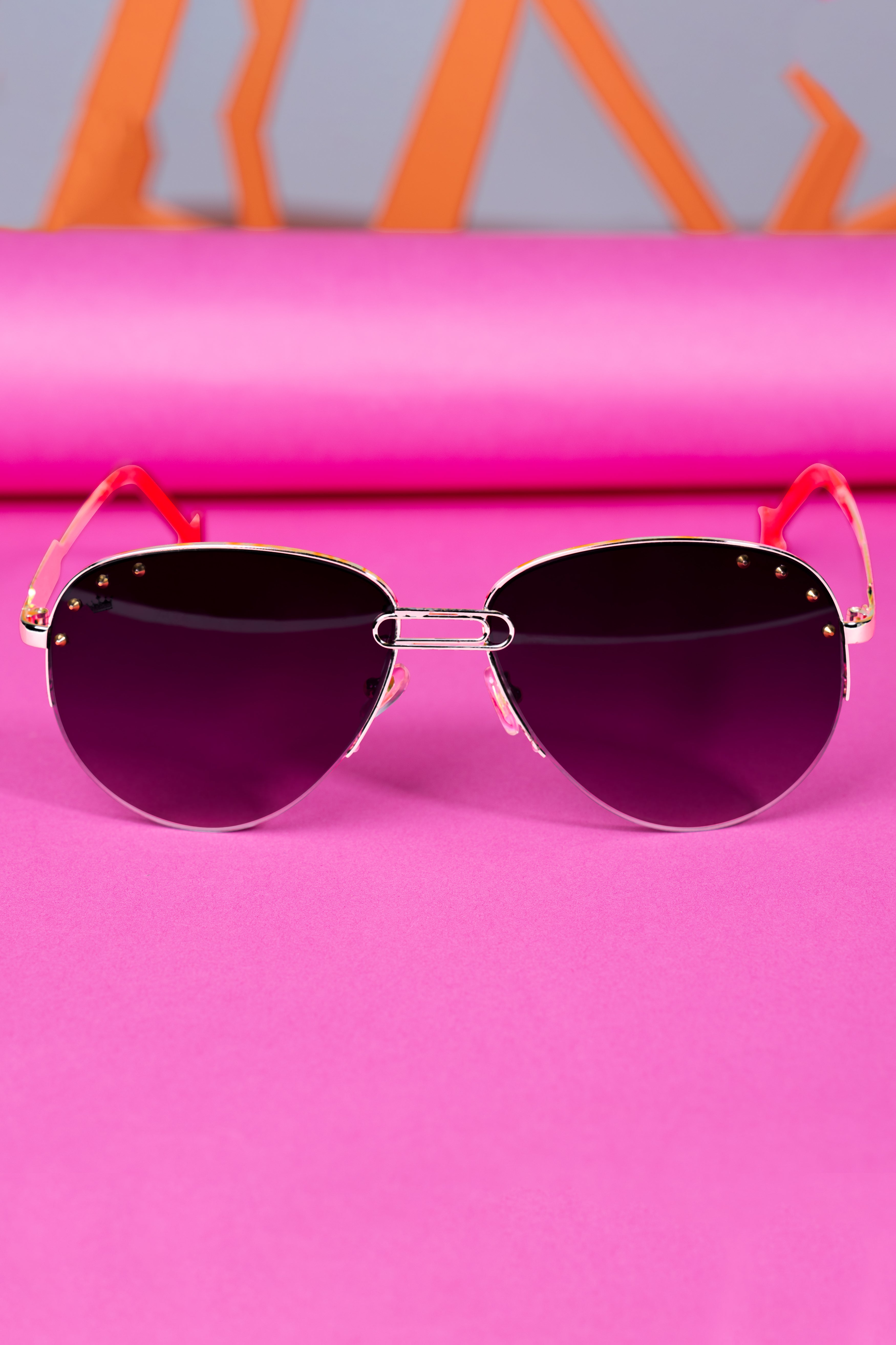 Violent Blue French Crown Aviator Unisex Sunglasses