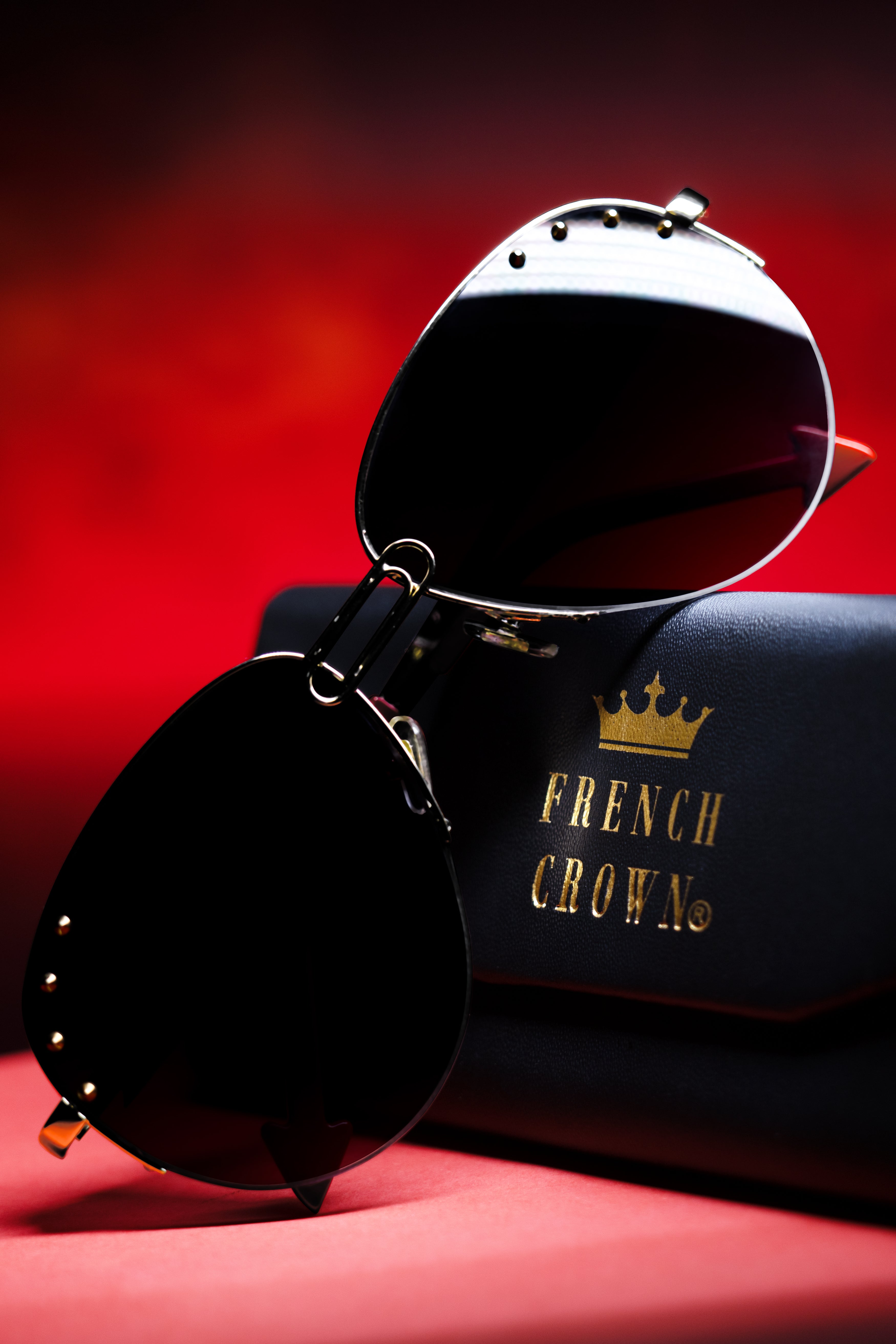 Violent Blue French Crown Aviator Unisex Sunglasses